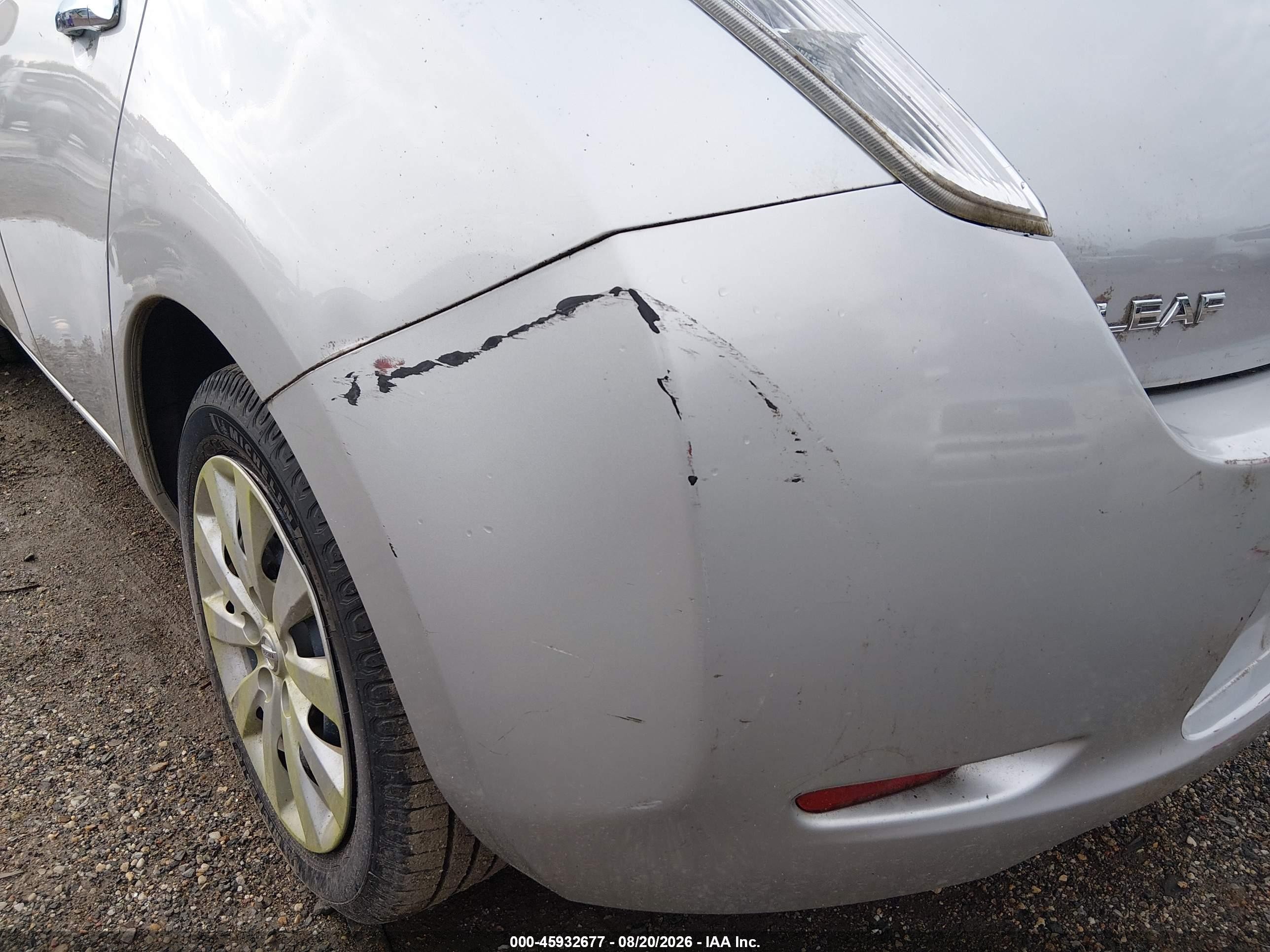 2015 Nissan Leaf S Silver vin: 1N4AZ0CP5FC317224