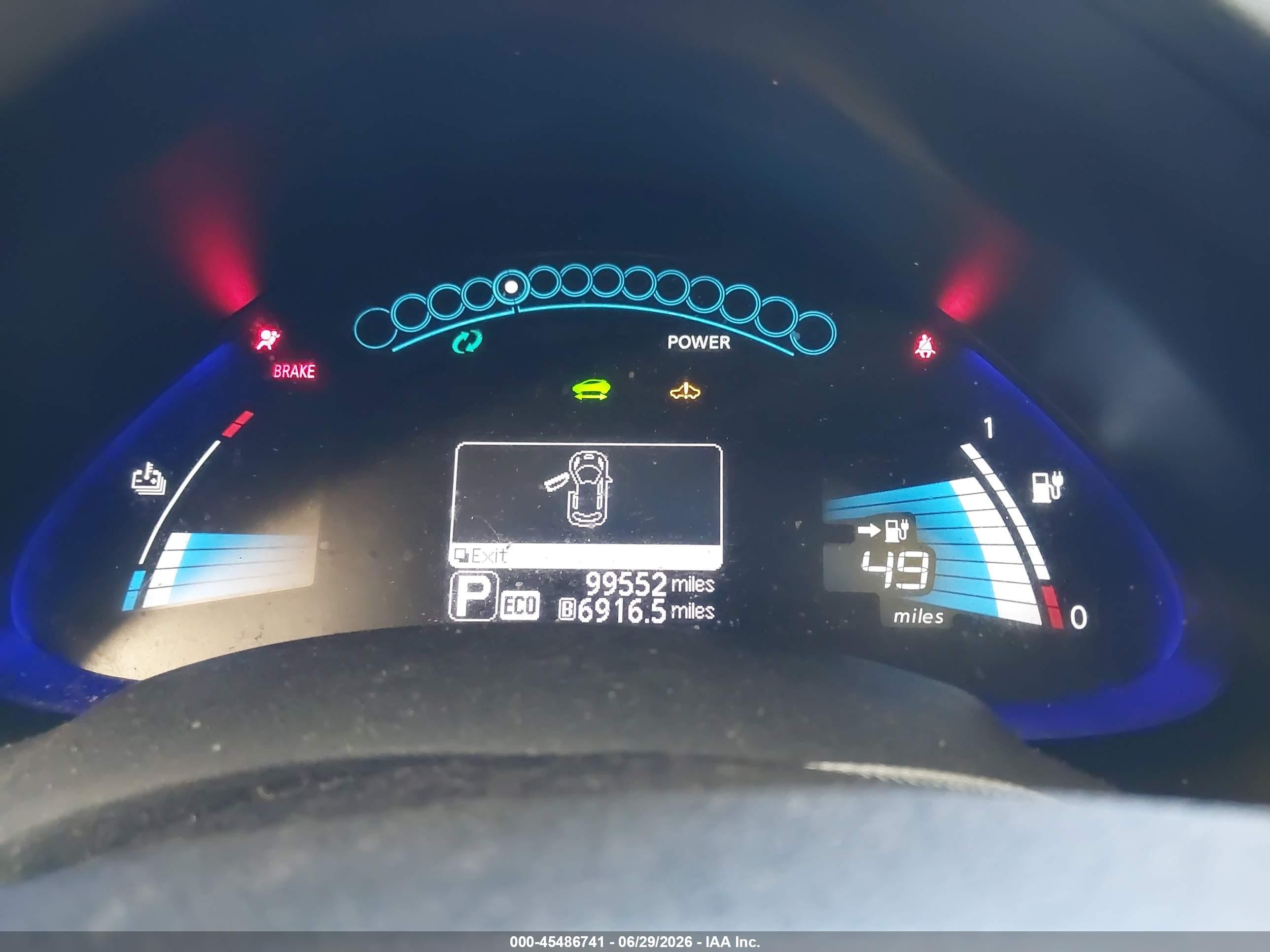 2015 Nissan Leaf Sl Blue vin: 1N4AZ0CP5FC317594