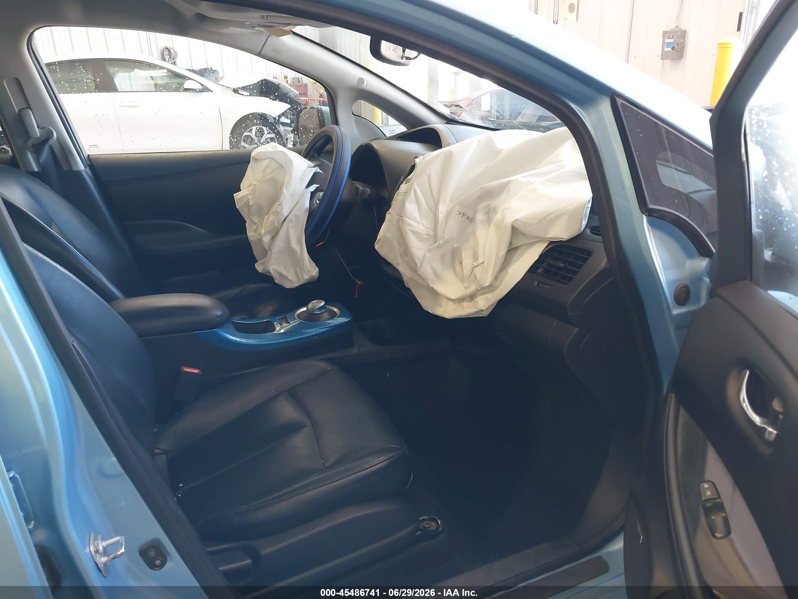 2015 Nissan Leaf Sl Blue vin: 1N4AZ0CP5FC317594