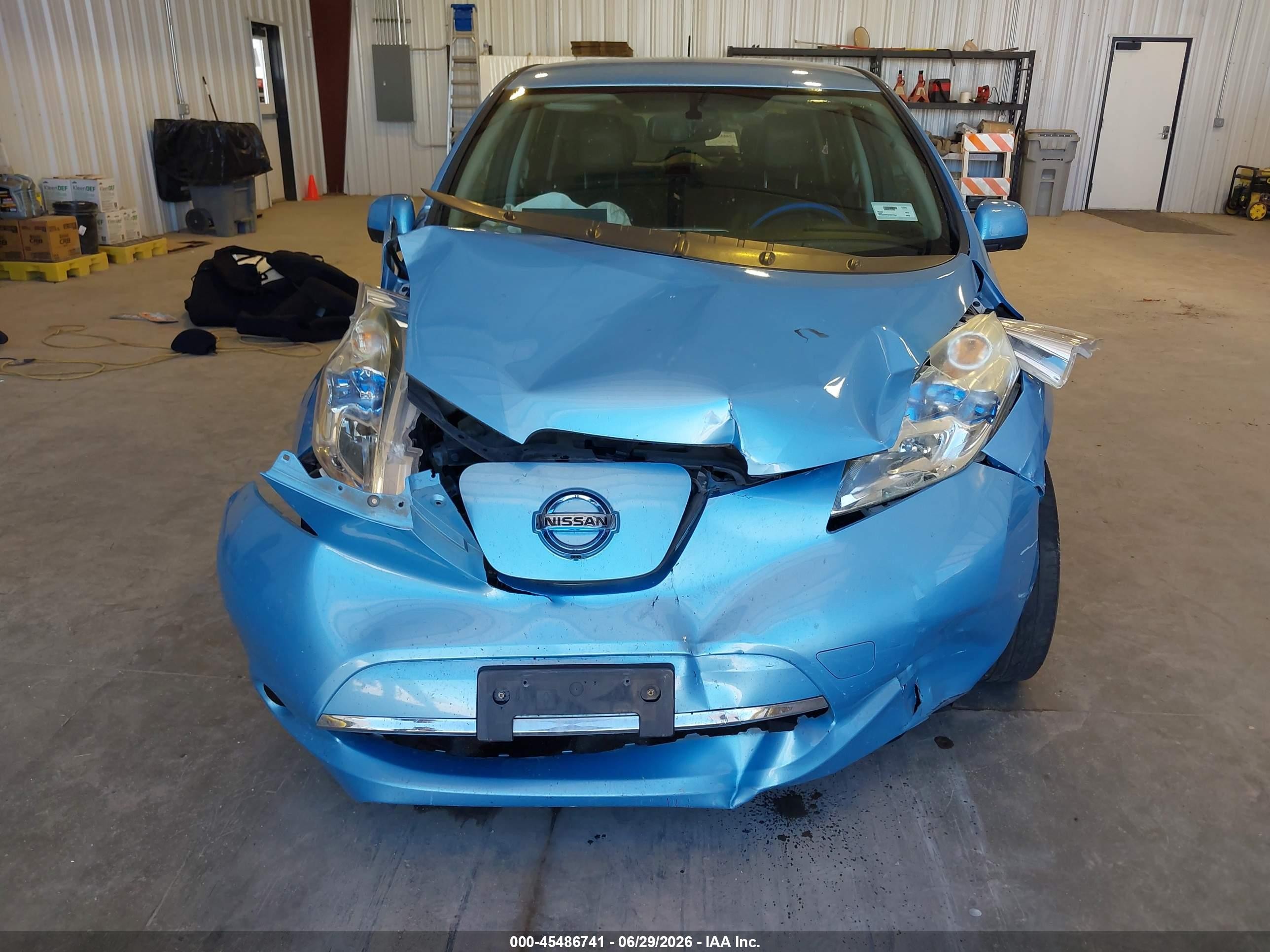 2015 Nissan Leaf Sl Blue vin: 1N4AZ0CP5FC317594