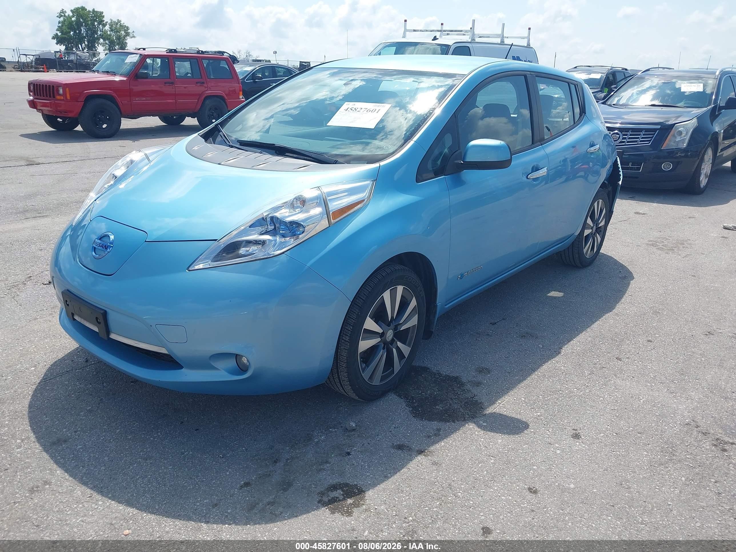 2015 Nissan Leaf Sv Blue vin: 1N4AZ0CP5FC322875
