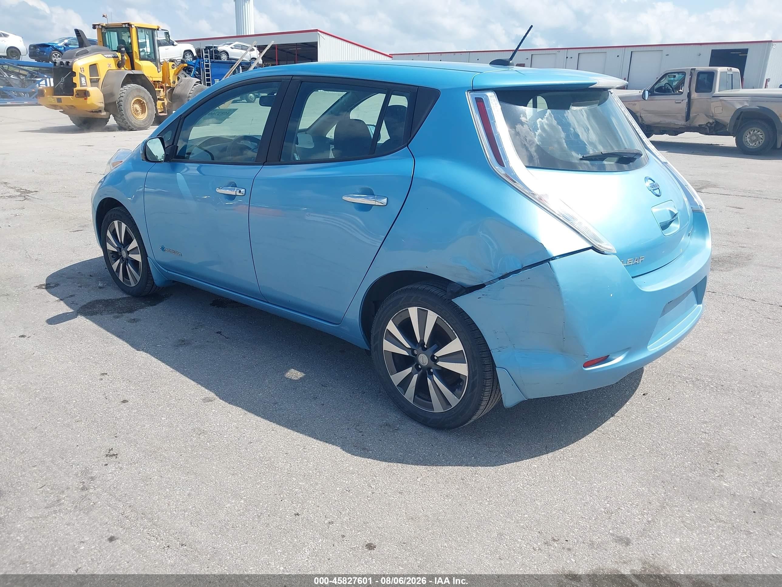 2015 Nissan Leaf Sv Blue vin: 1N4AZ0CP5FC322875