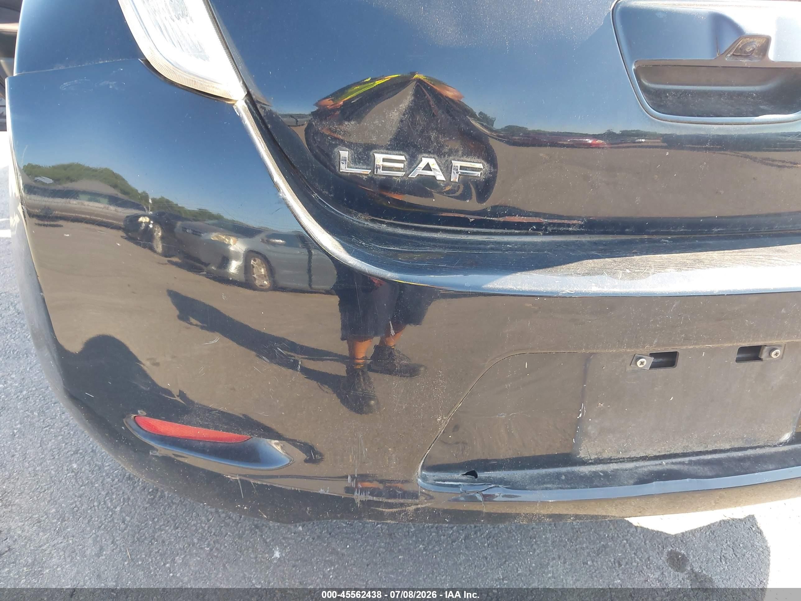 2015 Nissan Leaf S Black vin: 1N4AZ0CP5FC325601