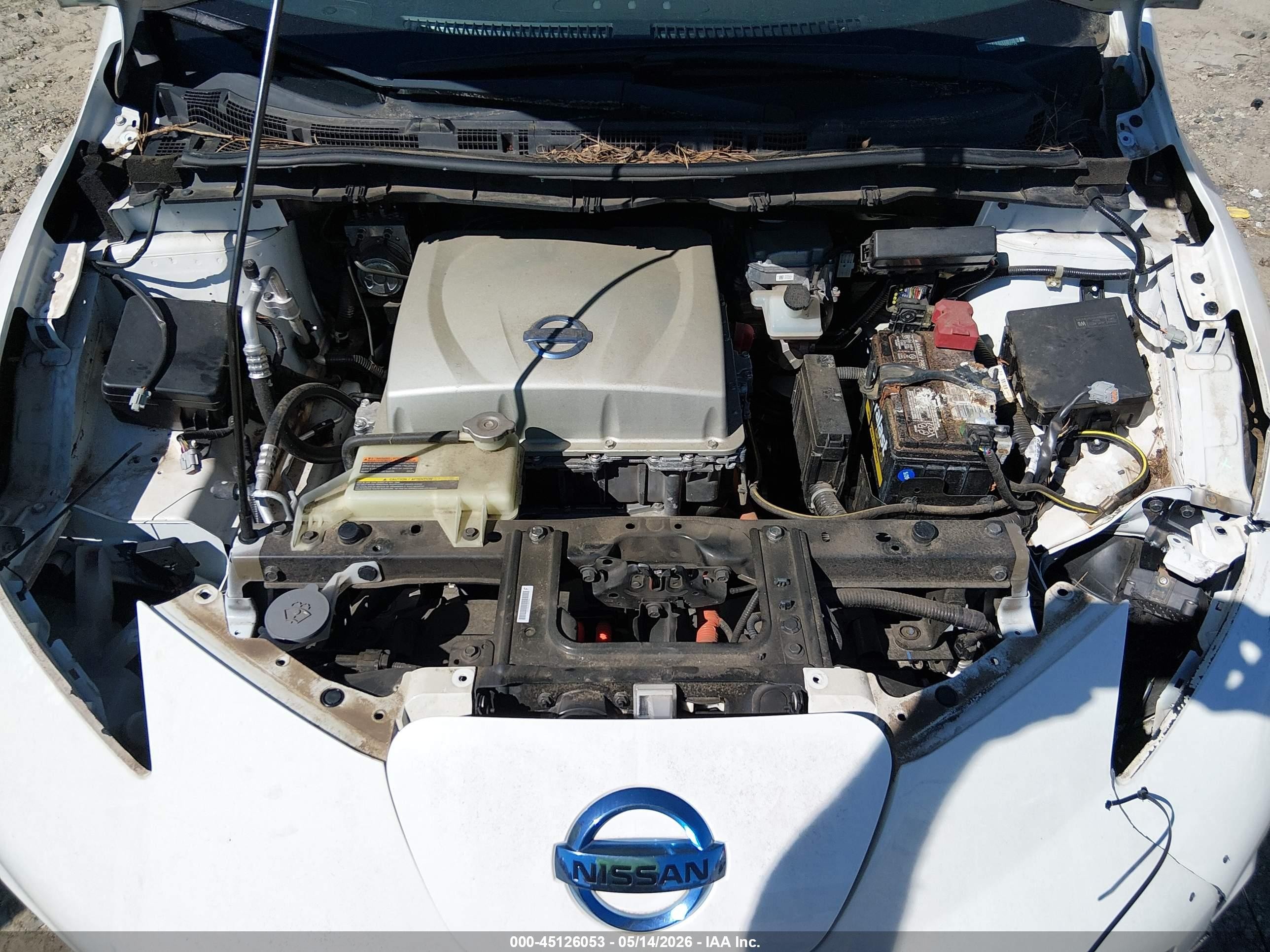 2015 Nissan Leaf S White vin: 1N4AZ0CP5FC328143