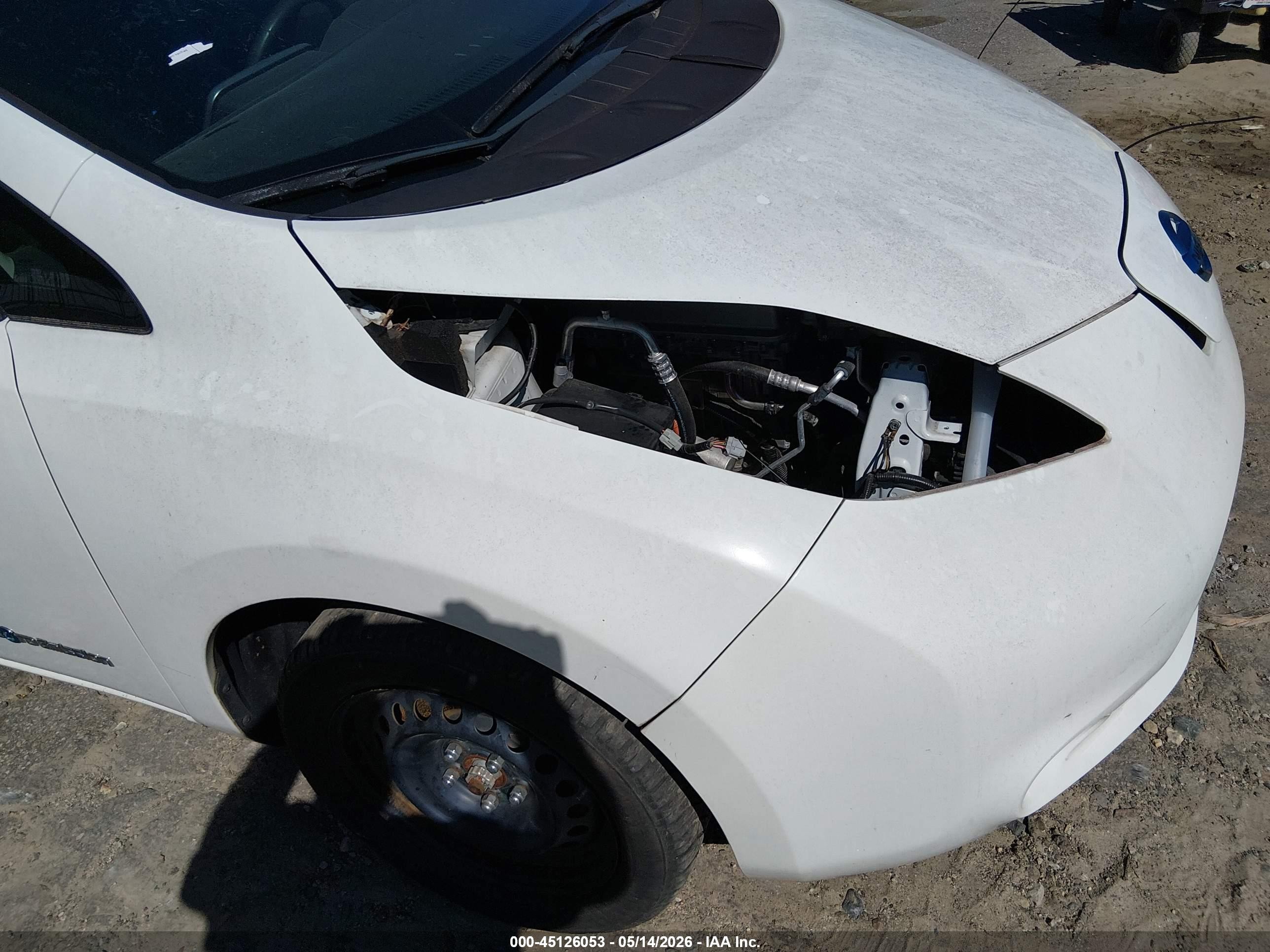 2015 Nissan Leaf S White vin: 1N4AZ0CP5FC328143