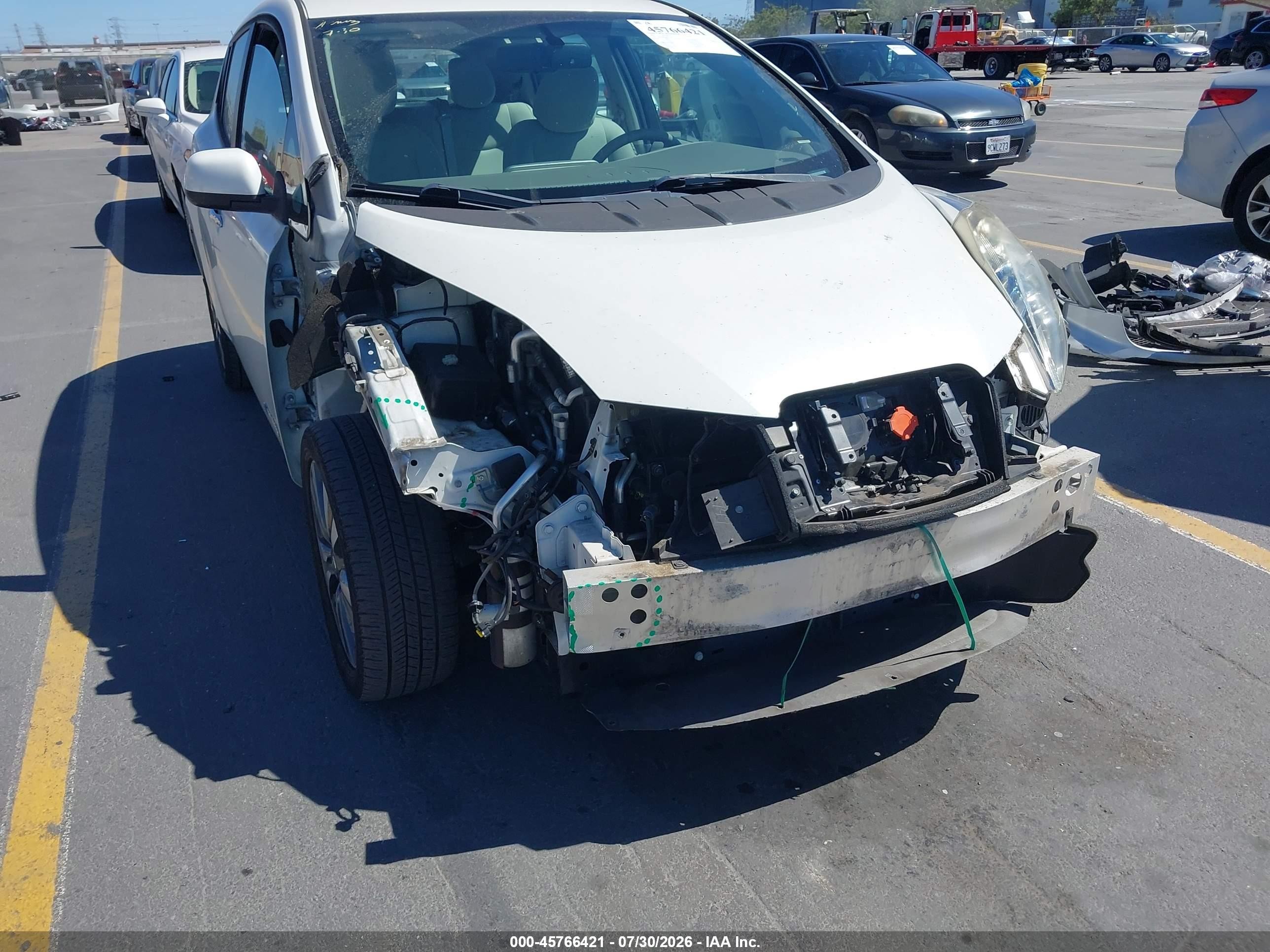 2015 Nissan Leaf S/sl/sv White vin: 1N4AZ0CP5FC332676