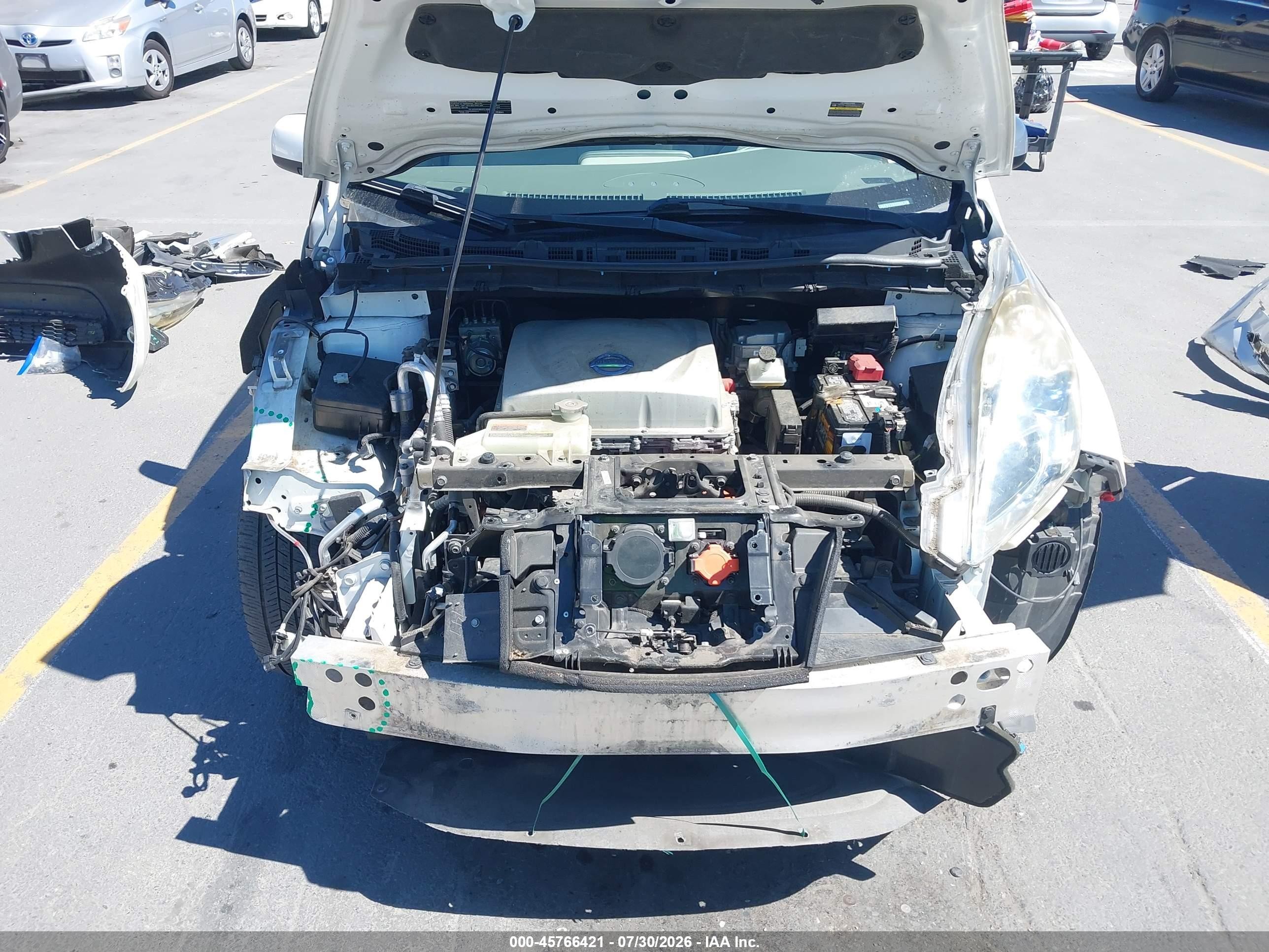 2015 Nissan Leaf S/sl/sv White vin: 1N4AZ0CP5FC332676