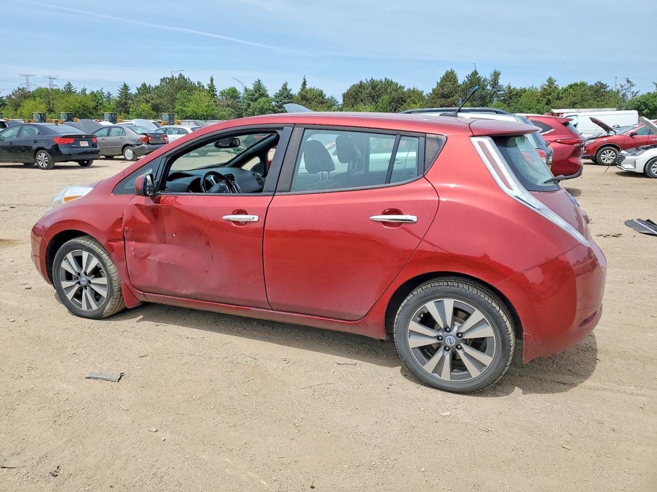 2013 Nissan Leaf S/sv/sl Red vin: 1N4AZ0CP6DC403235