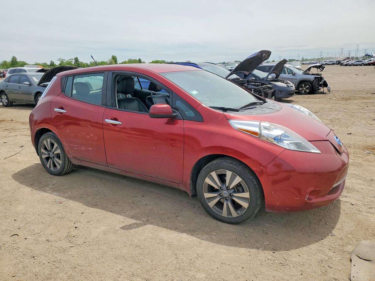 2013 Nissan Leaf S/sv/sl Red vin: 1N4AZ0CP6DC403235