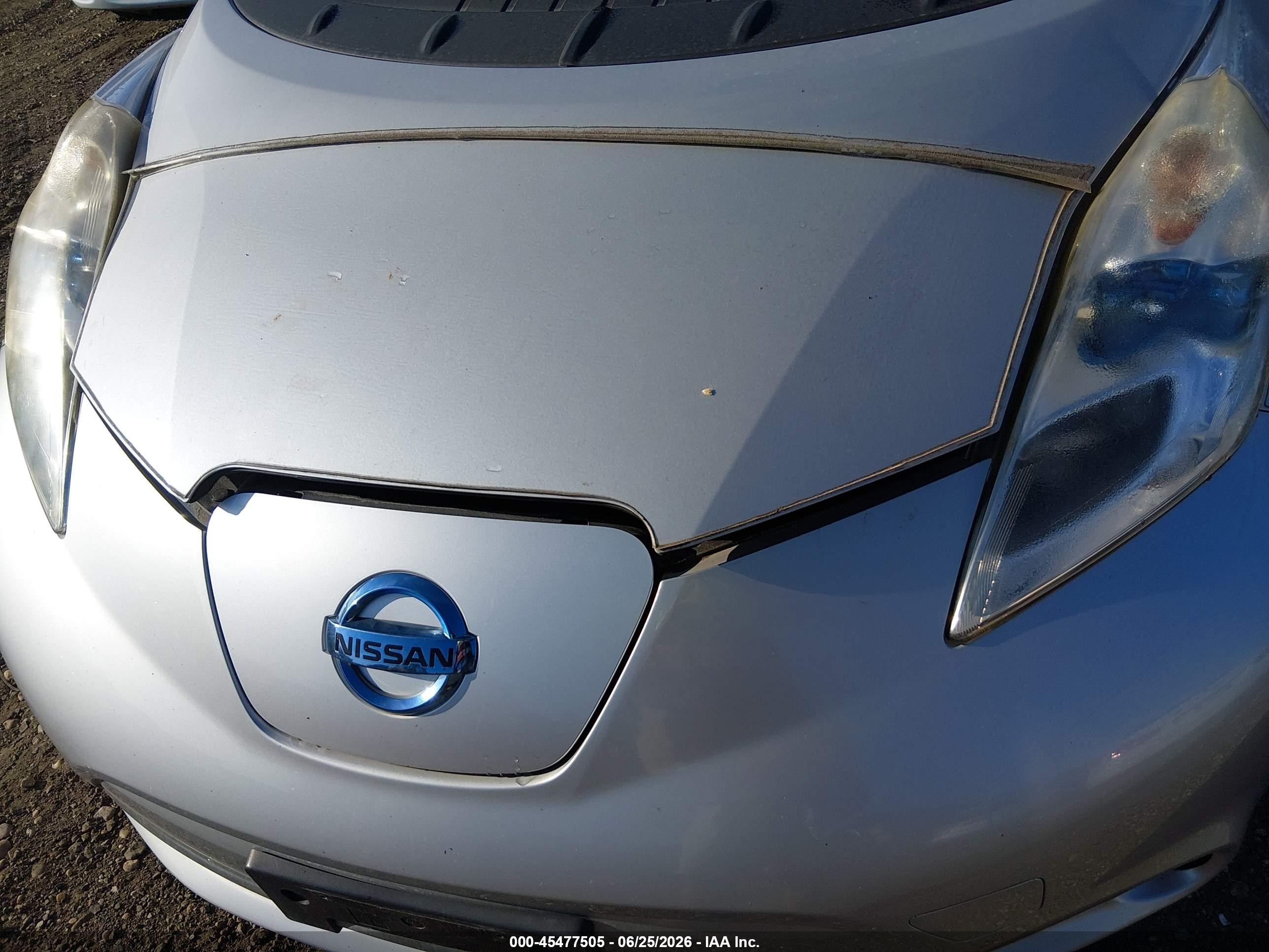 2013 Nissan Leaf Sv Silver vin: 1N4AZ0CP6DC404756