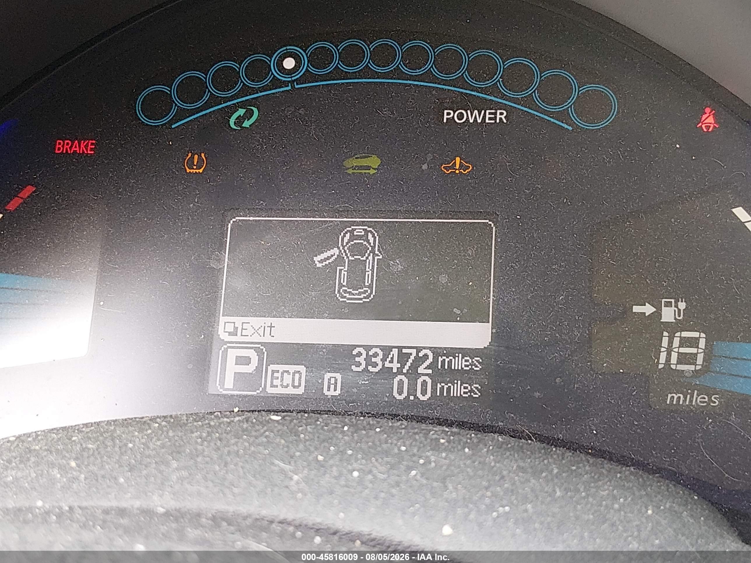 2013 Nissan Leaf S Серый vin: 1N4AZ0CP6DC416812
