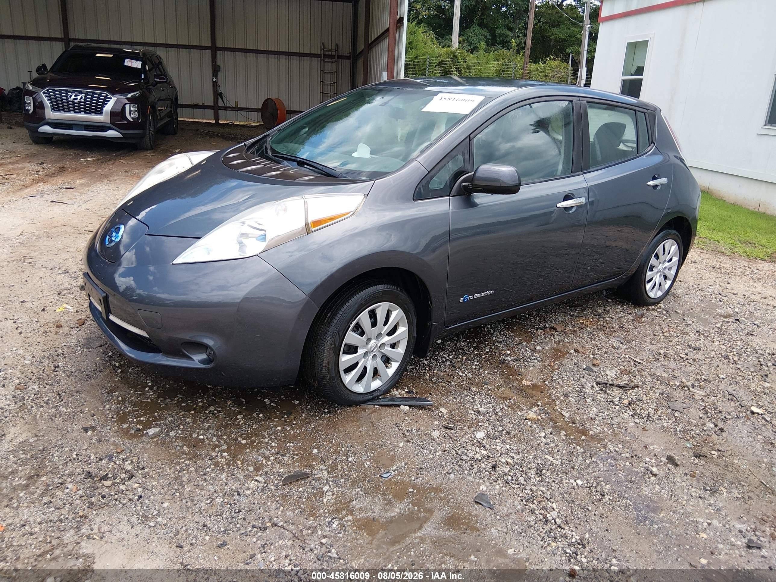 2013 Nissan Leaf S Серый vin: 1N4AZ0CP6DC416812