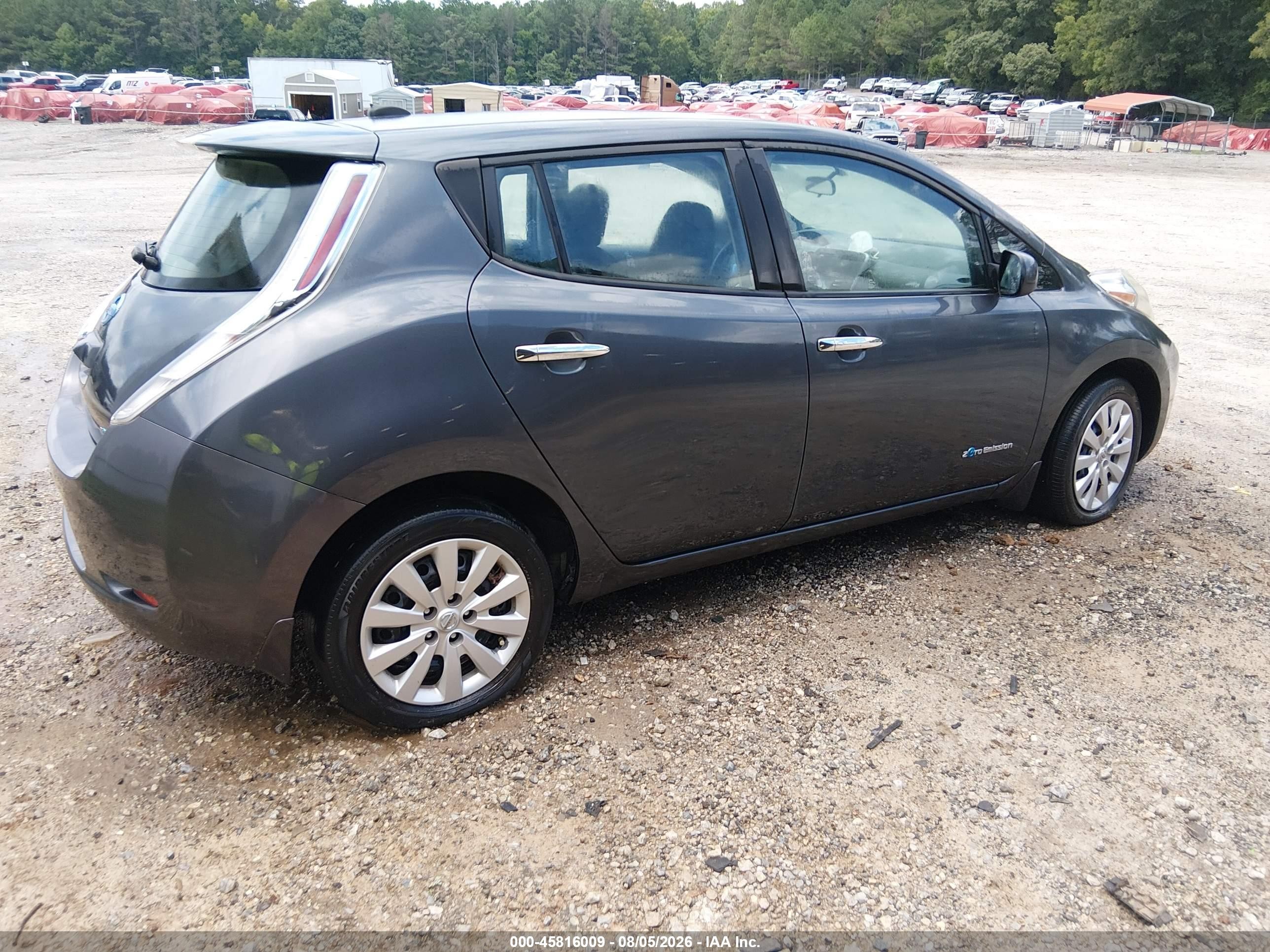 2013 Nissan Leaf S Серый vin: 1N4AZ0CP6DC416812