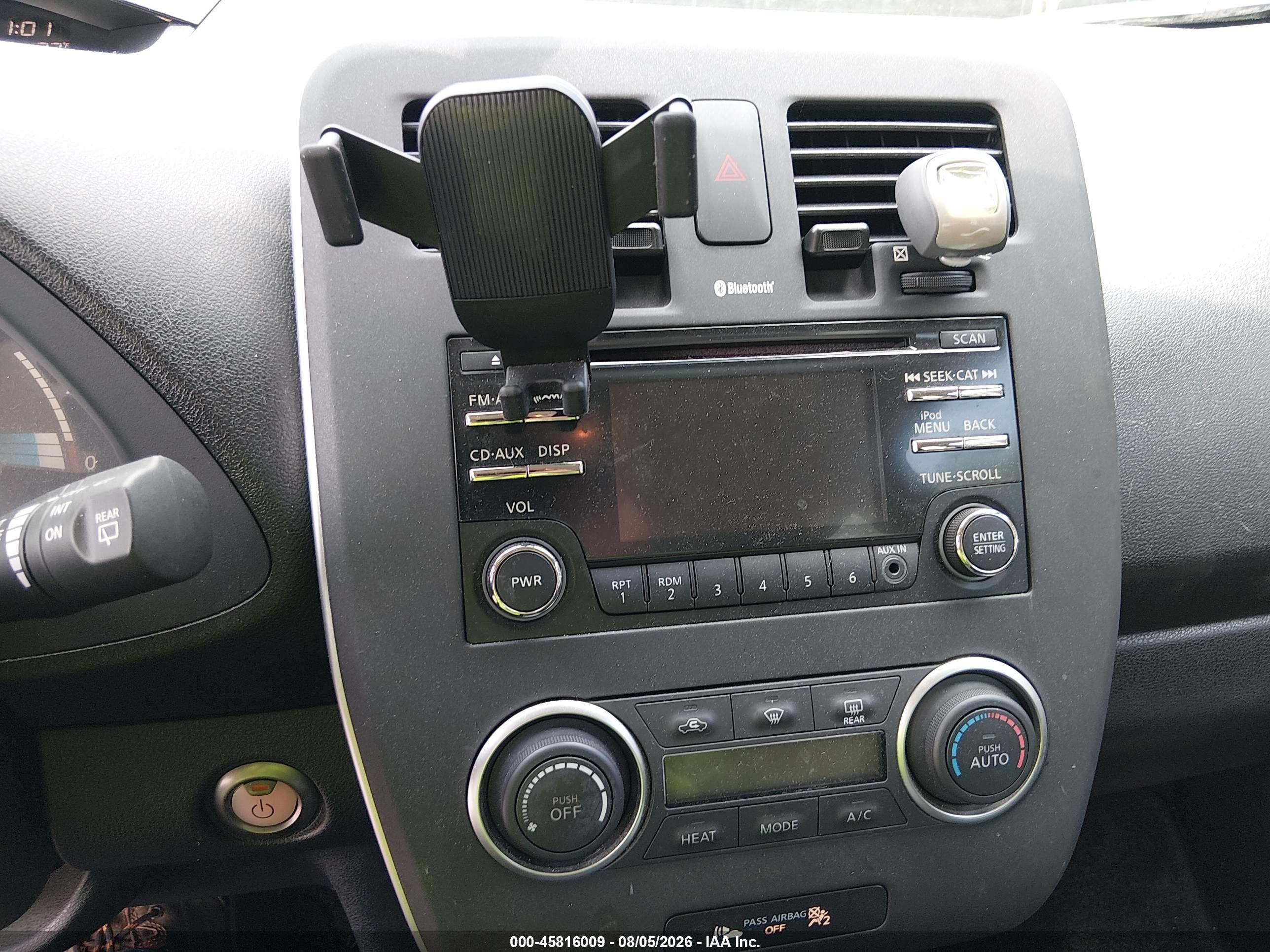 2013 Nissan Leaf S Серый vin: 1N4AZ0CP6DC416812