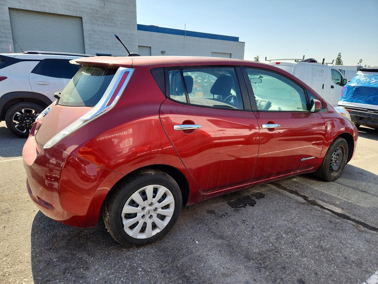 2013 Nissan Leaf S Red vin: 1N4AZ0CP6DC421122