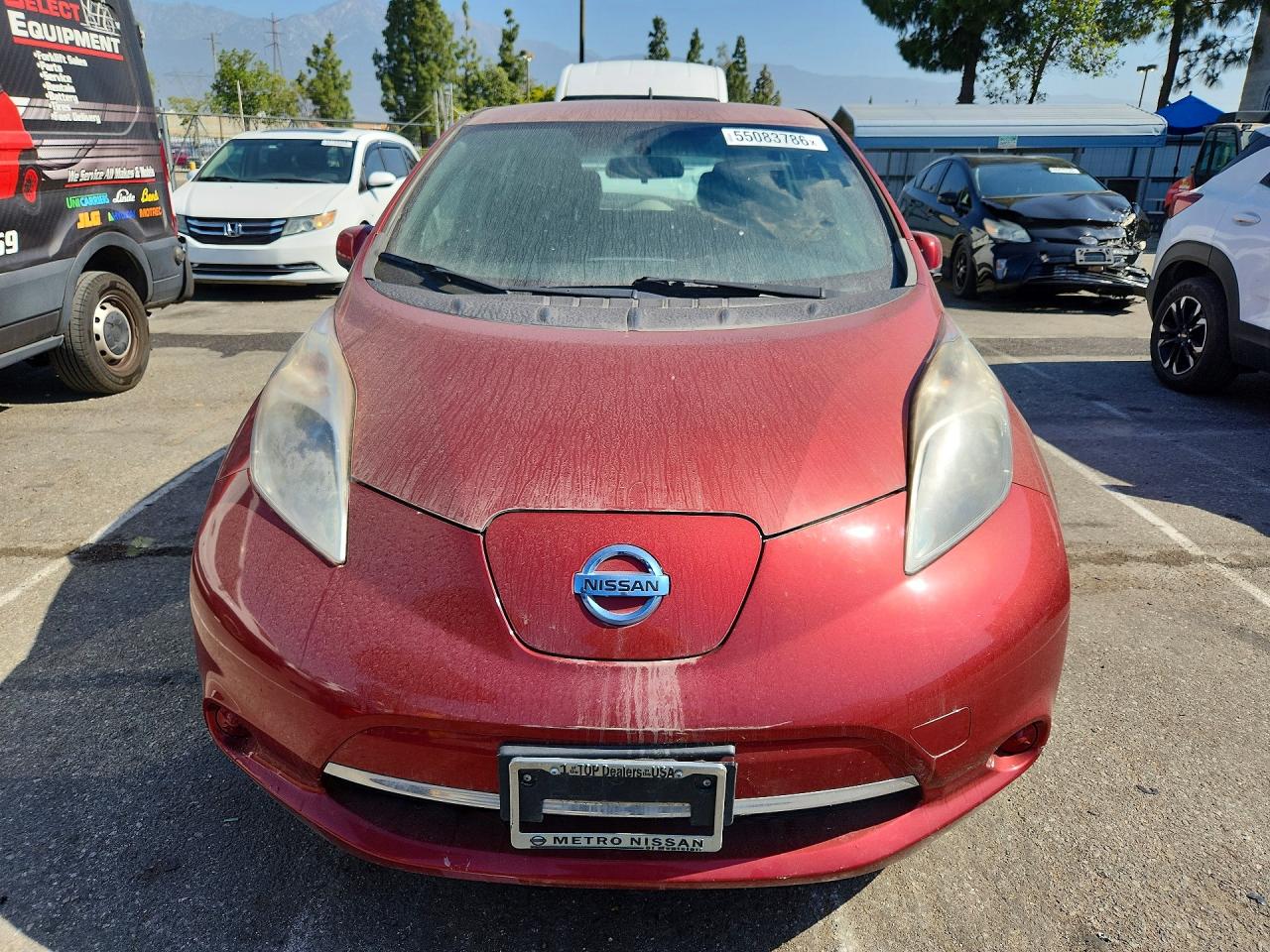 2013 Nissan Leaf S Red vin: 1N4AZ0CP6DC421122