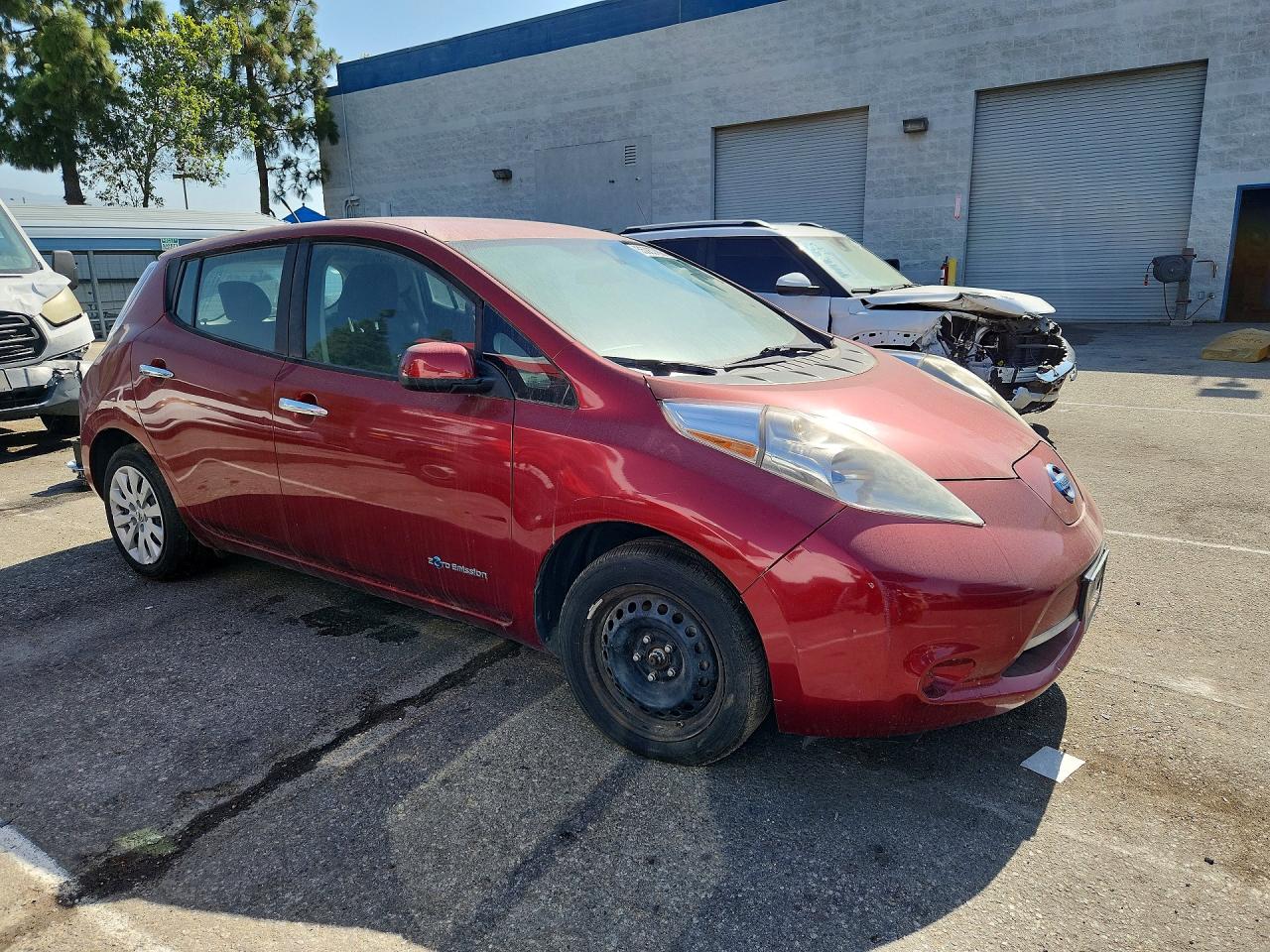 2013 Nissan Leaf S Red vin: 1N4AZ0CP6DC421122