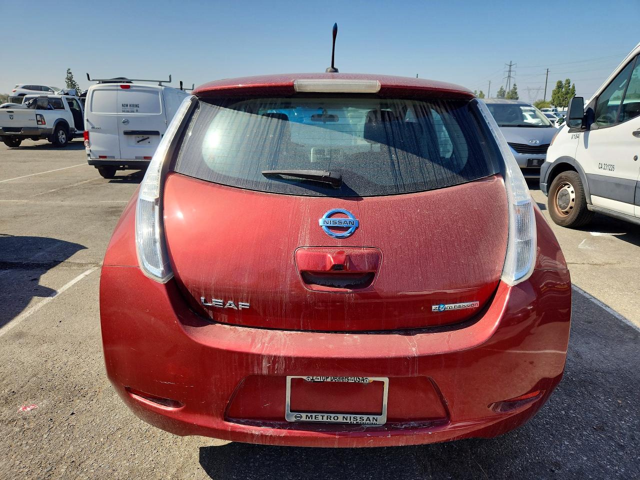 2013 Nissan Leaf S Red vin: 1N4AZ0CP6DC421122