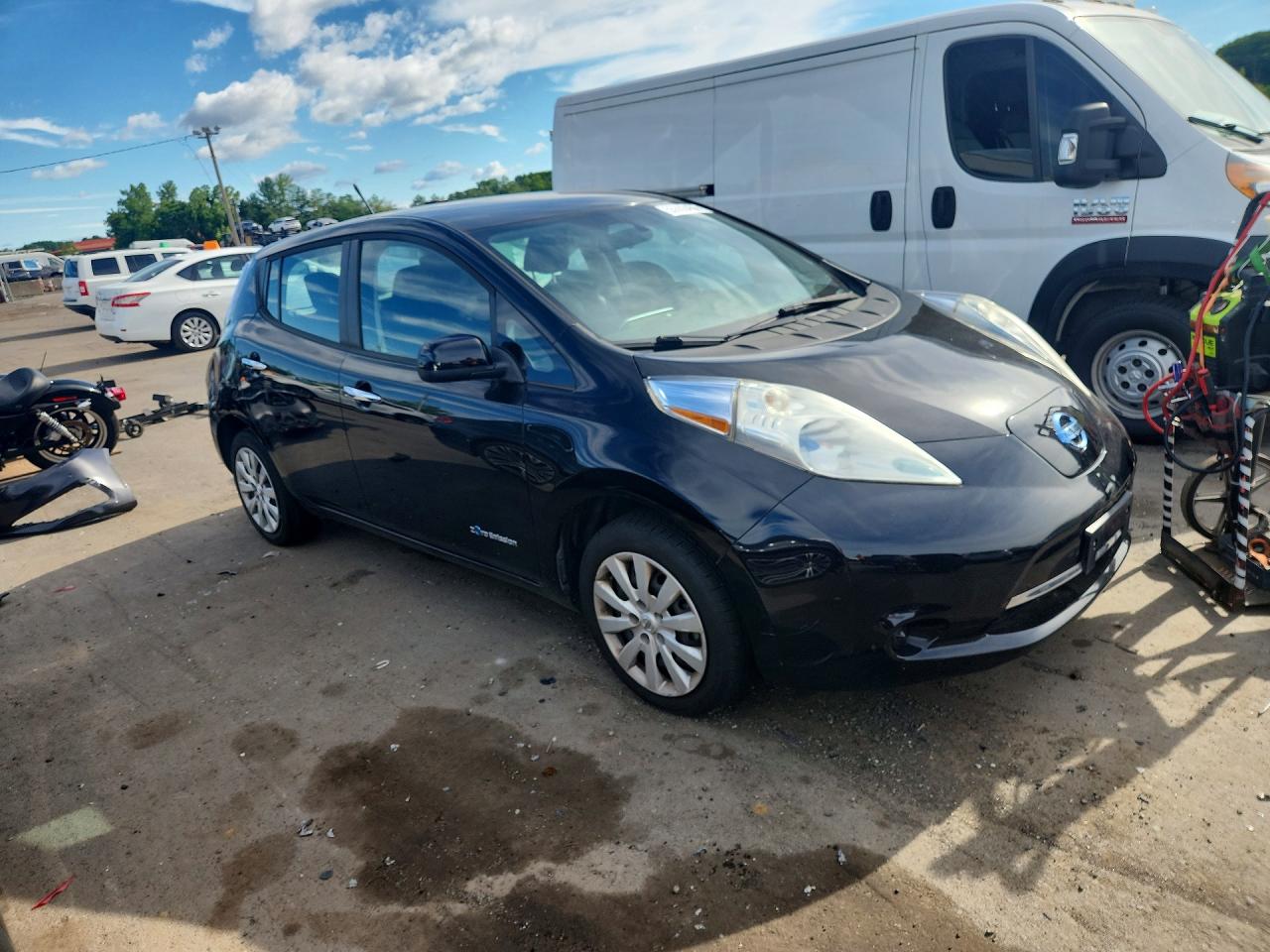 2013 Nissan Leaf S Black vin: 1N4AZ0CP6DC421167