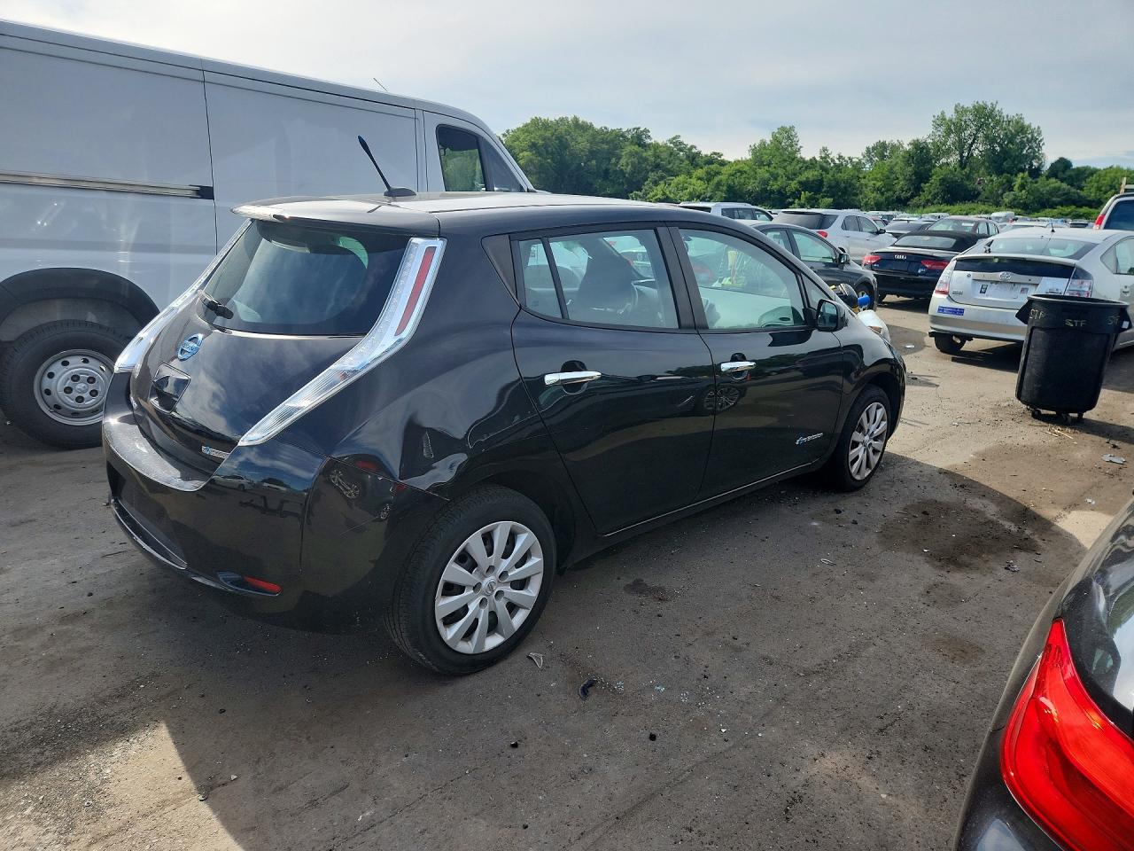 2013 Nissan Leaf S Black vin: 1N4AZ0CP6DC421167