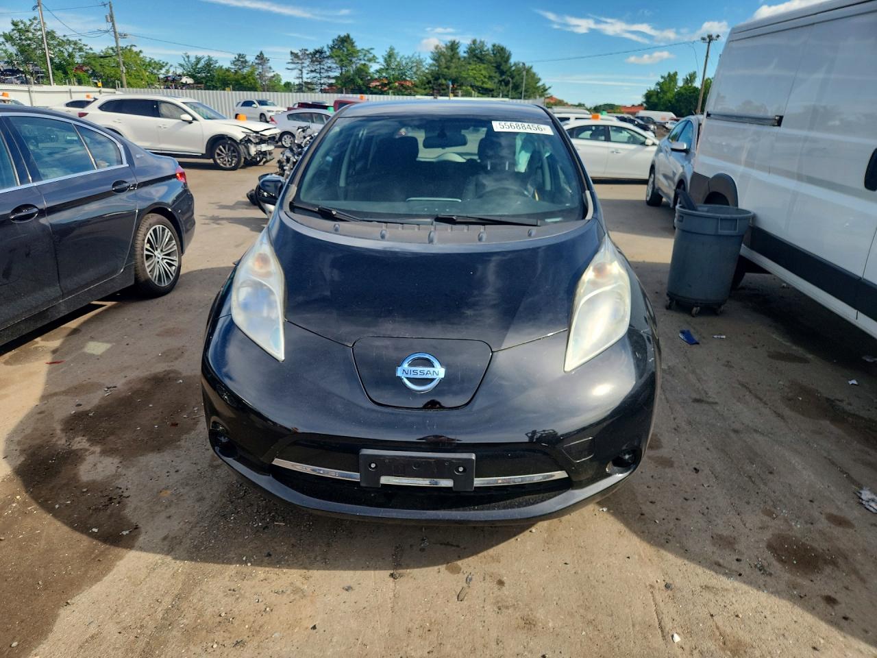 2013 Nissan Leaf S Black vin: 1N4AZ0CP6DC421167