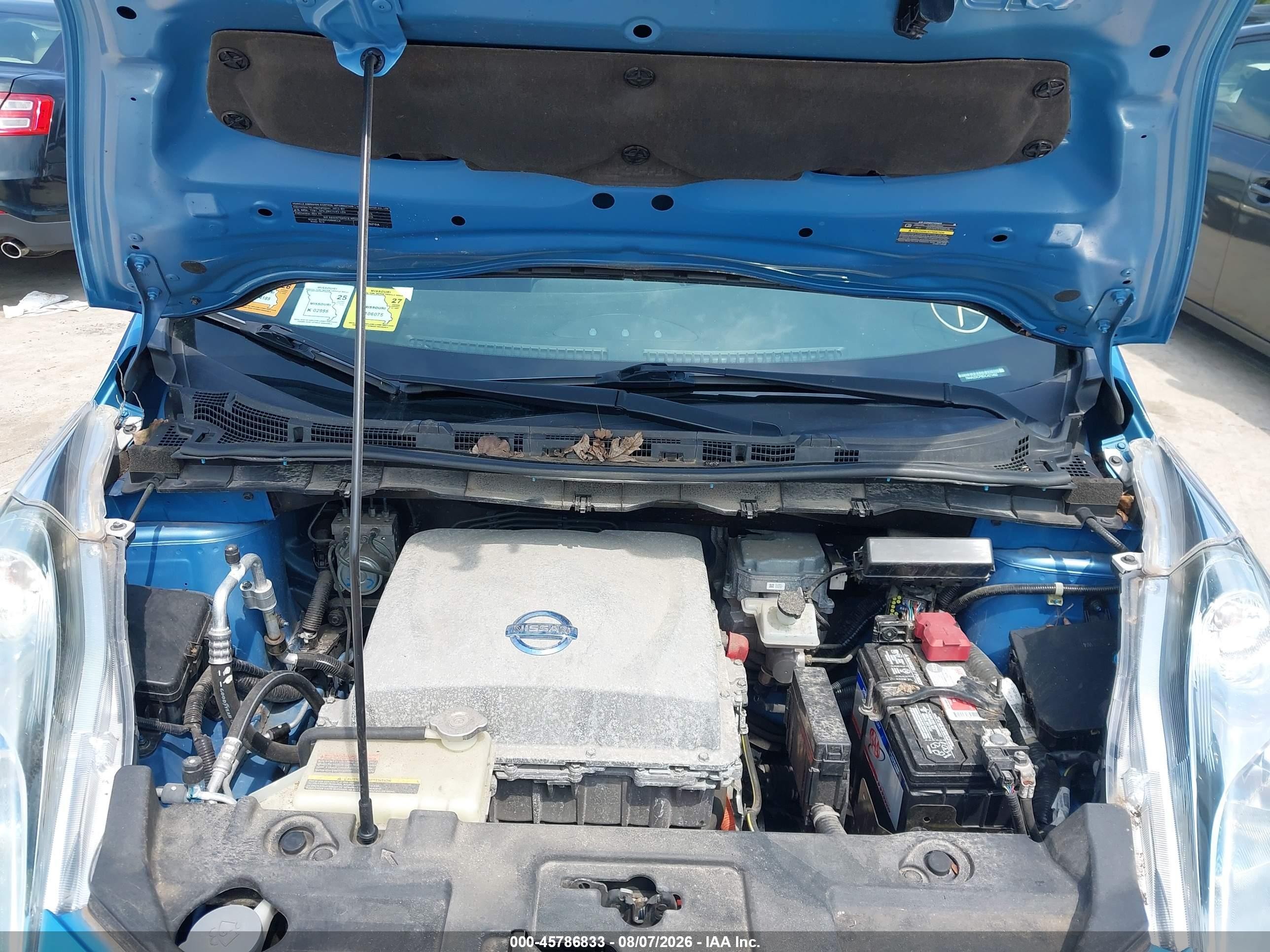 2013 Nissan Leaf S Blue vin: 1N4AZ0CP6DC421492