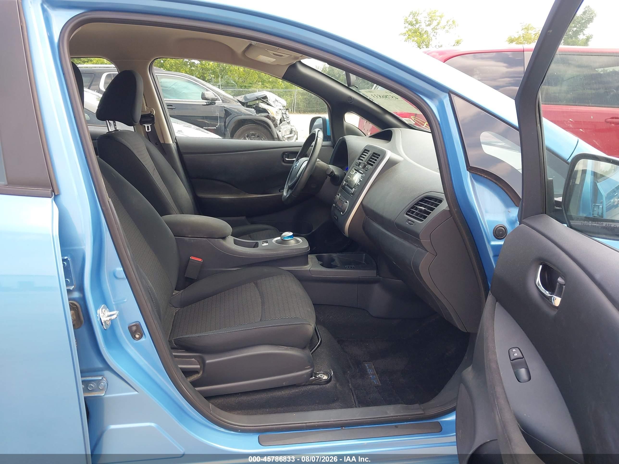 2013 Nissan Leaf S Blue vin: 1N4AZ0CP6DC421492