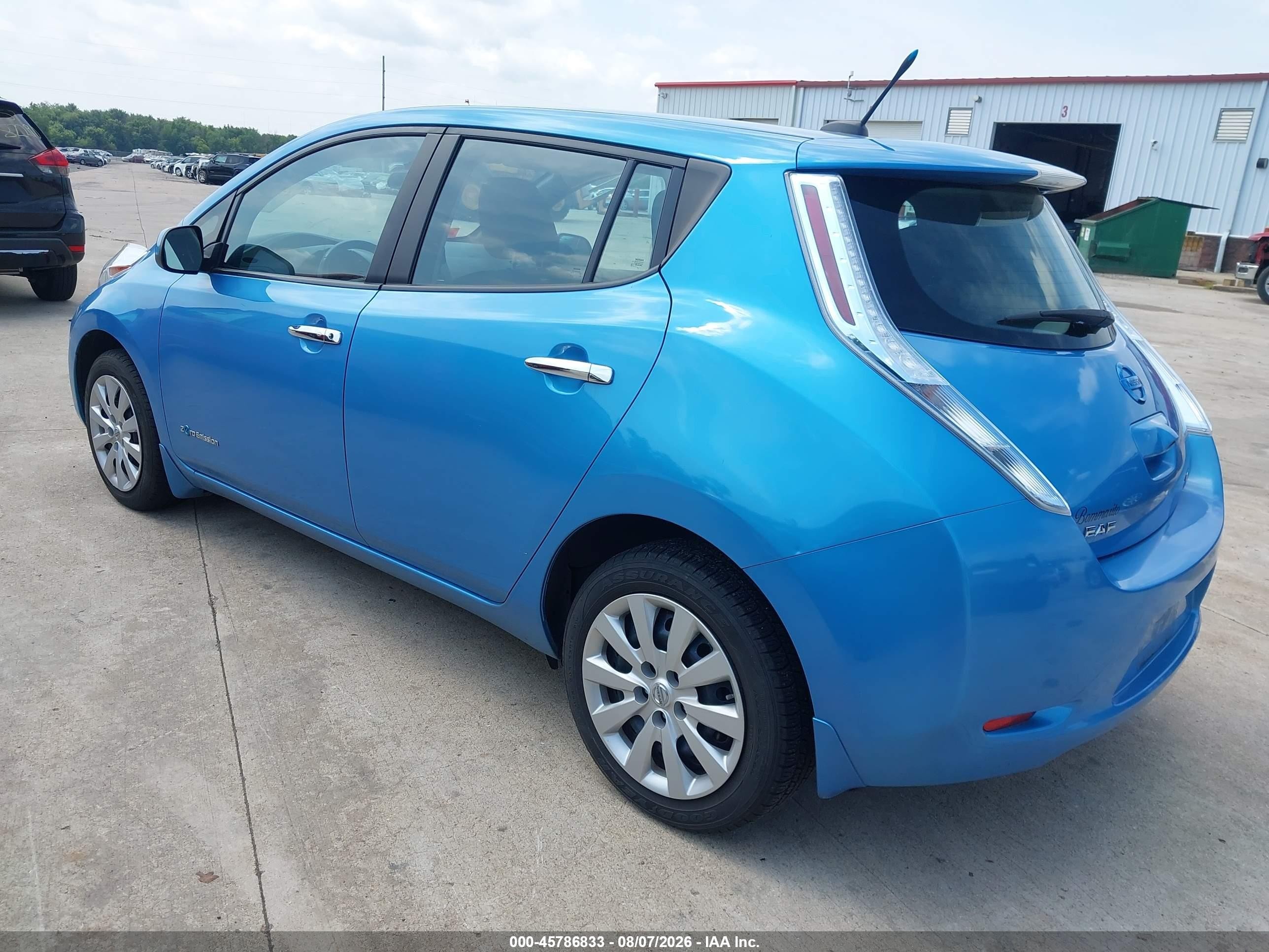 2013 Nissan Leaf S Blue vin: 1N4AZ0CP6DC421492