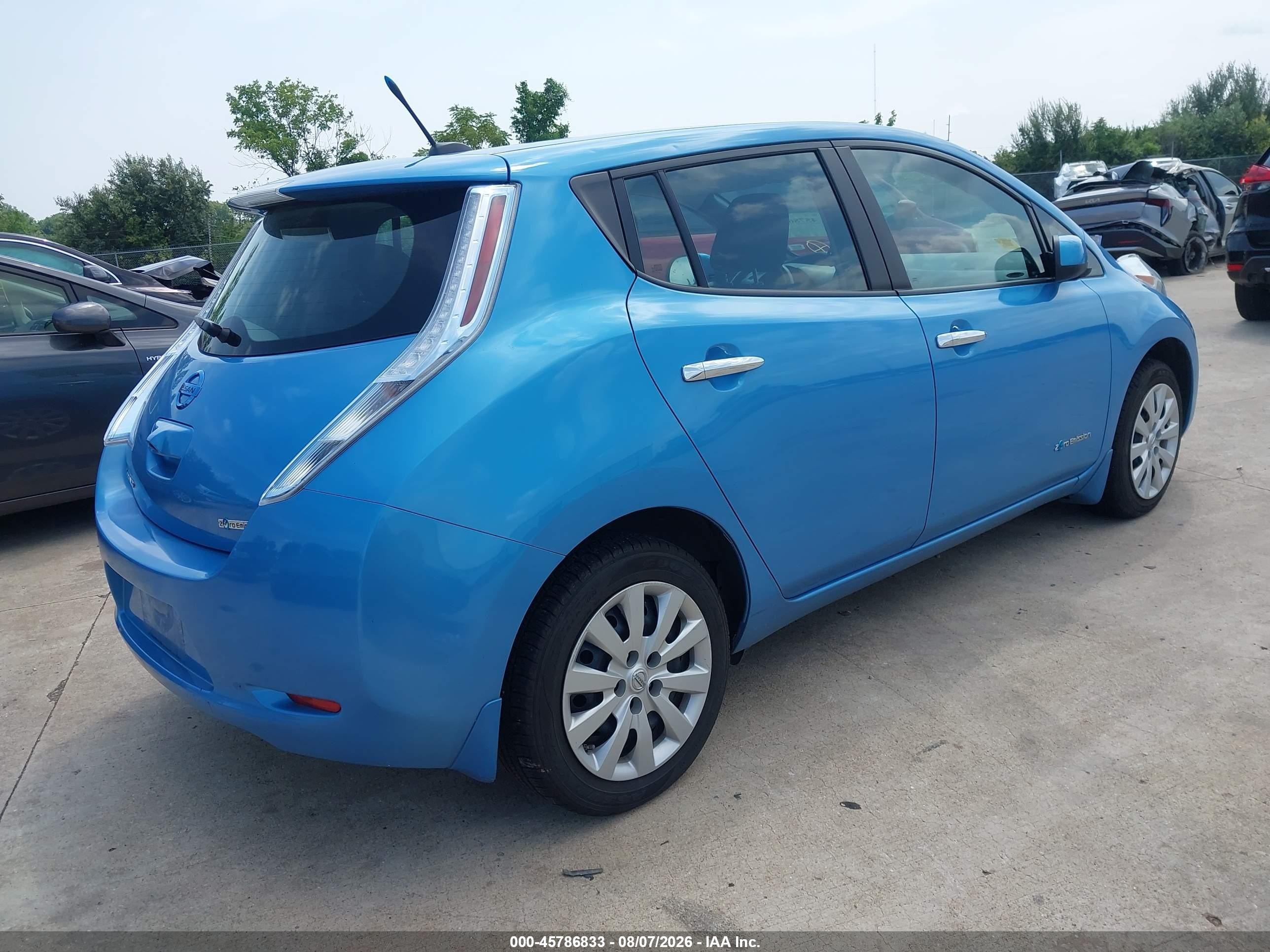 2013 Nissan Leaf S Blue vin: 1N4AZ0CP6DC421492