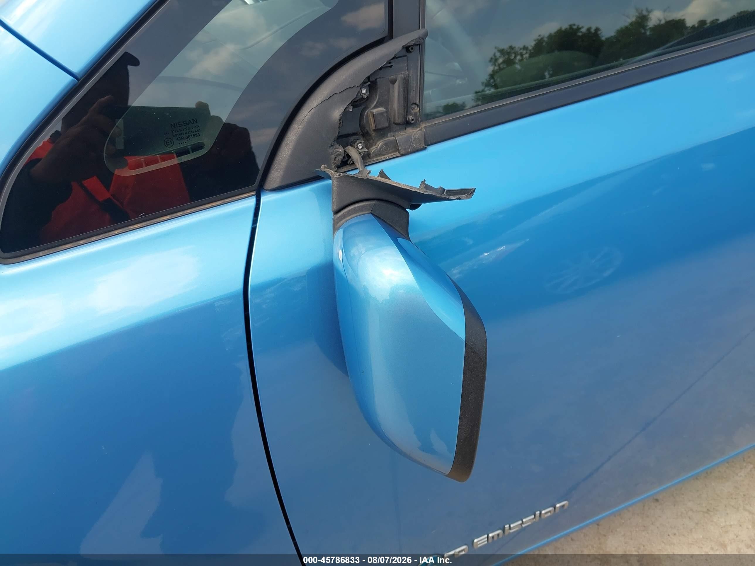 2013 Nissan Leaf S Blue vin: 1N4AZ0CP6DC421492