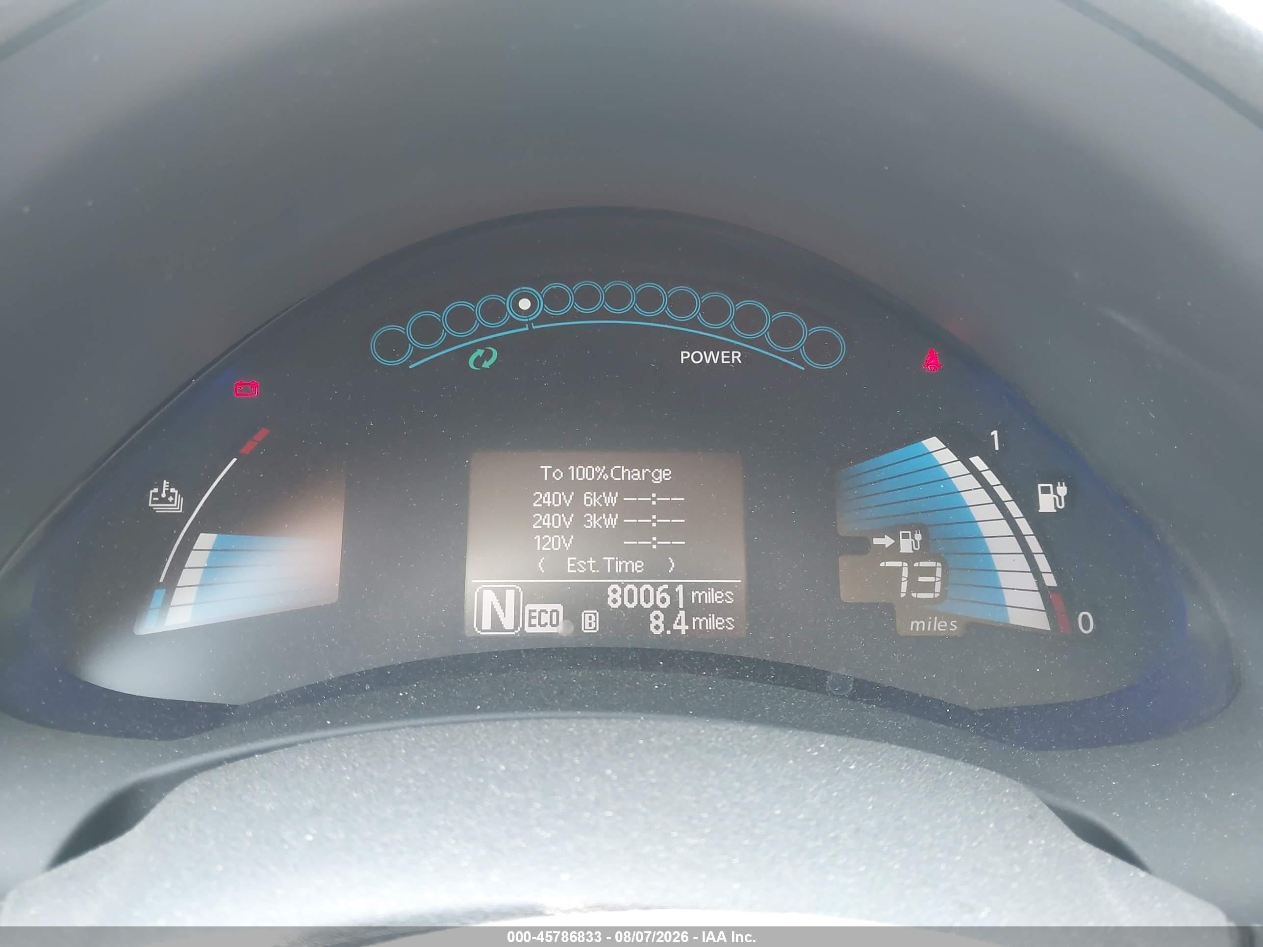 2013 Nissan Leaf S Blue vin: 1N4AZ0CP6DC421492
