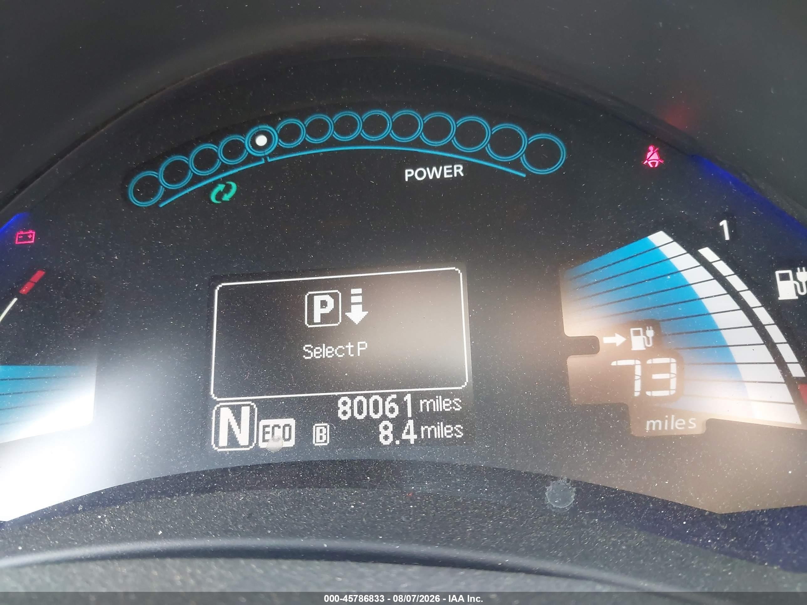 2013 Nissan Leaf S Blue vin: 1N4AZ0CP6DC421492