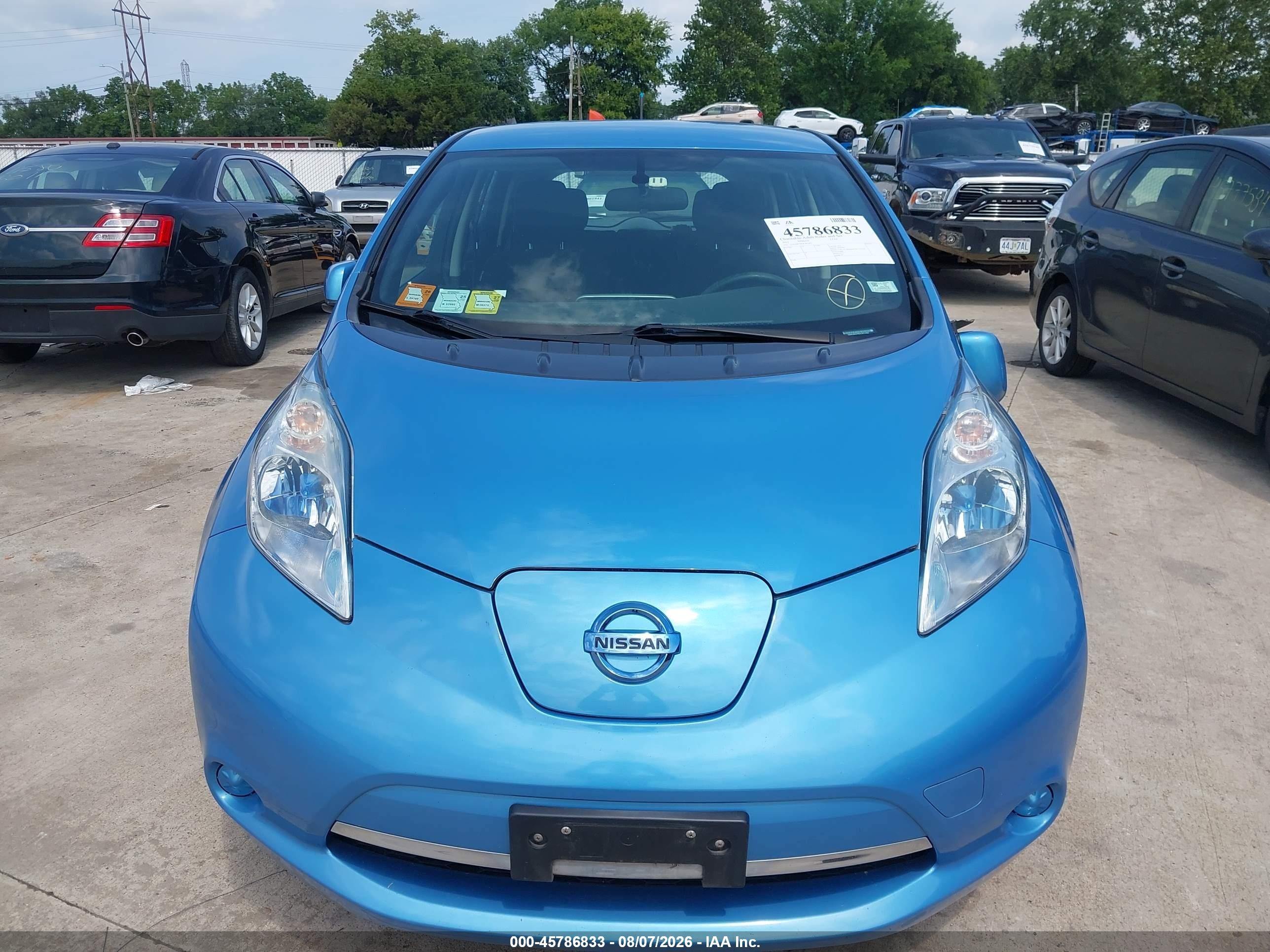 2013 Nissan Leaf S Blue vin: 1N4AZ0CP6DC421492