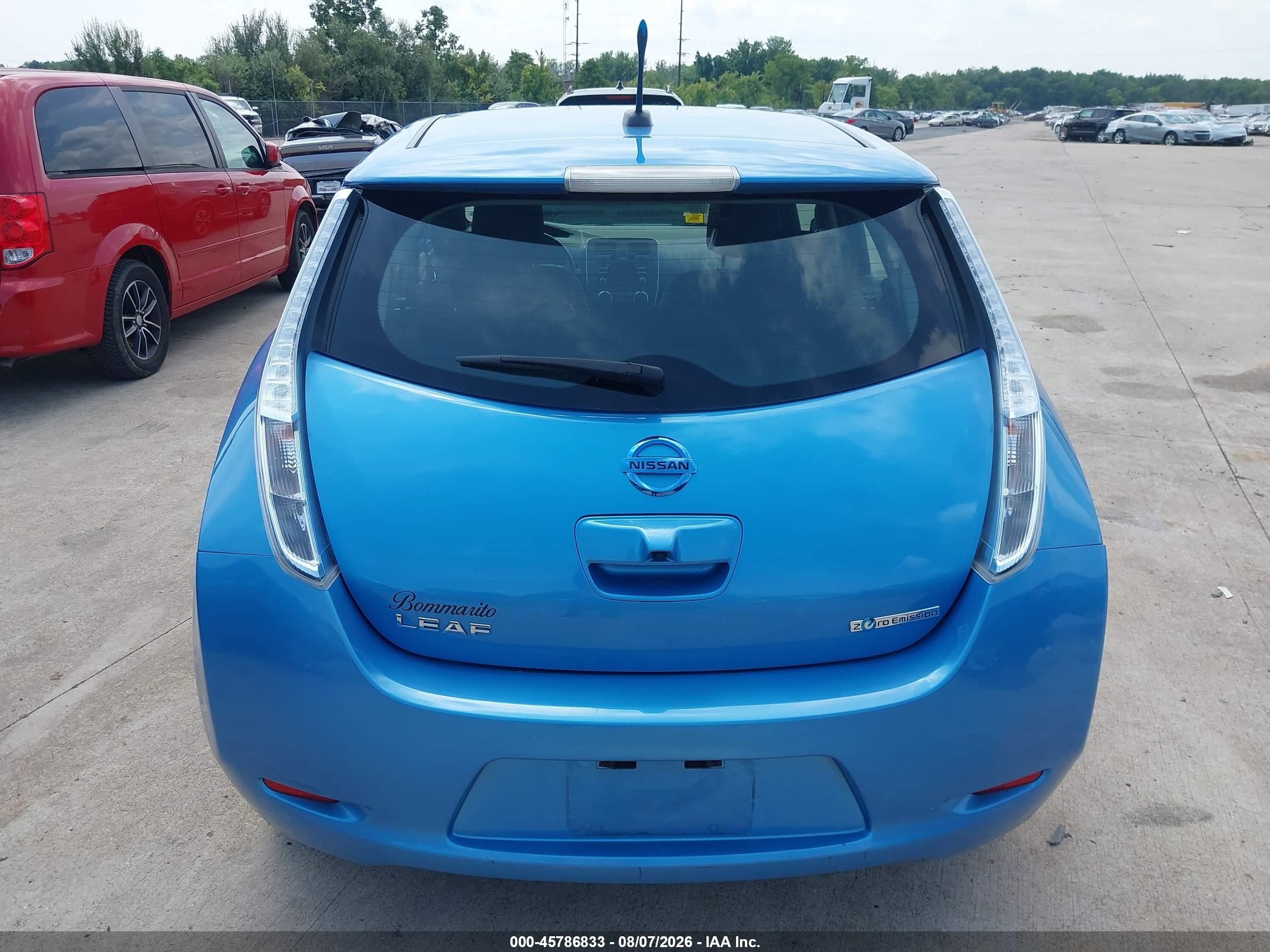 2013 Nissan Leaf S Blue vin: 1N4AZ0CP6DC421492