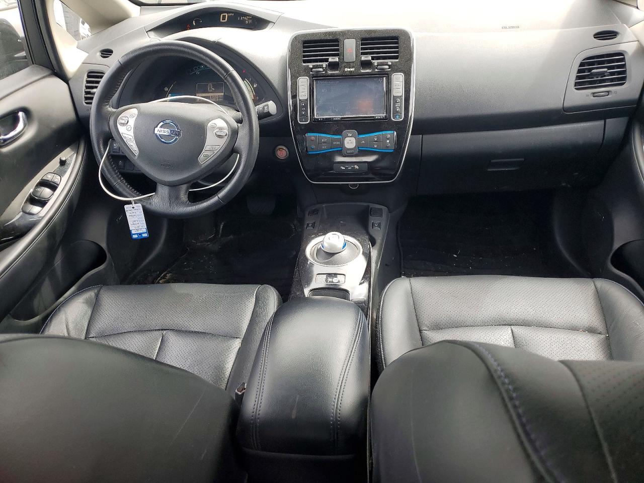 2015 Nissan Leaf S Black vin: 1N4AZ0CP6FC305955