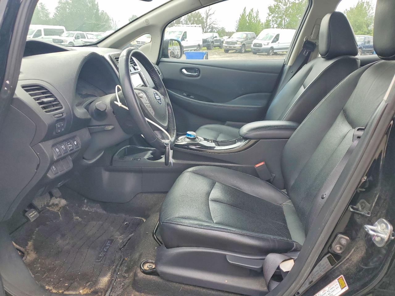 2015 Nissan Leaf S Black vin: 1N4AZ0CP6FC305955