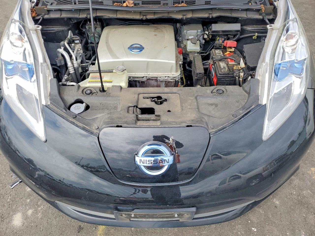 2015 Nissan Leaf S Black vin: 1N4AZ0CP6FC305955