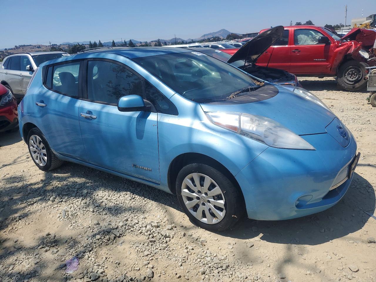 2015 Nissan Leaf S Синий vin: 1N4AZ0CP6FC320410