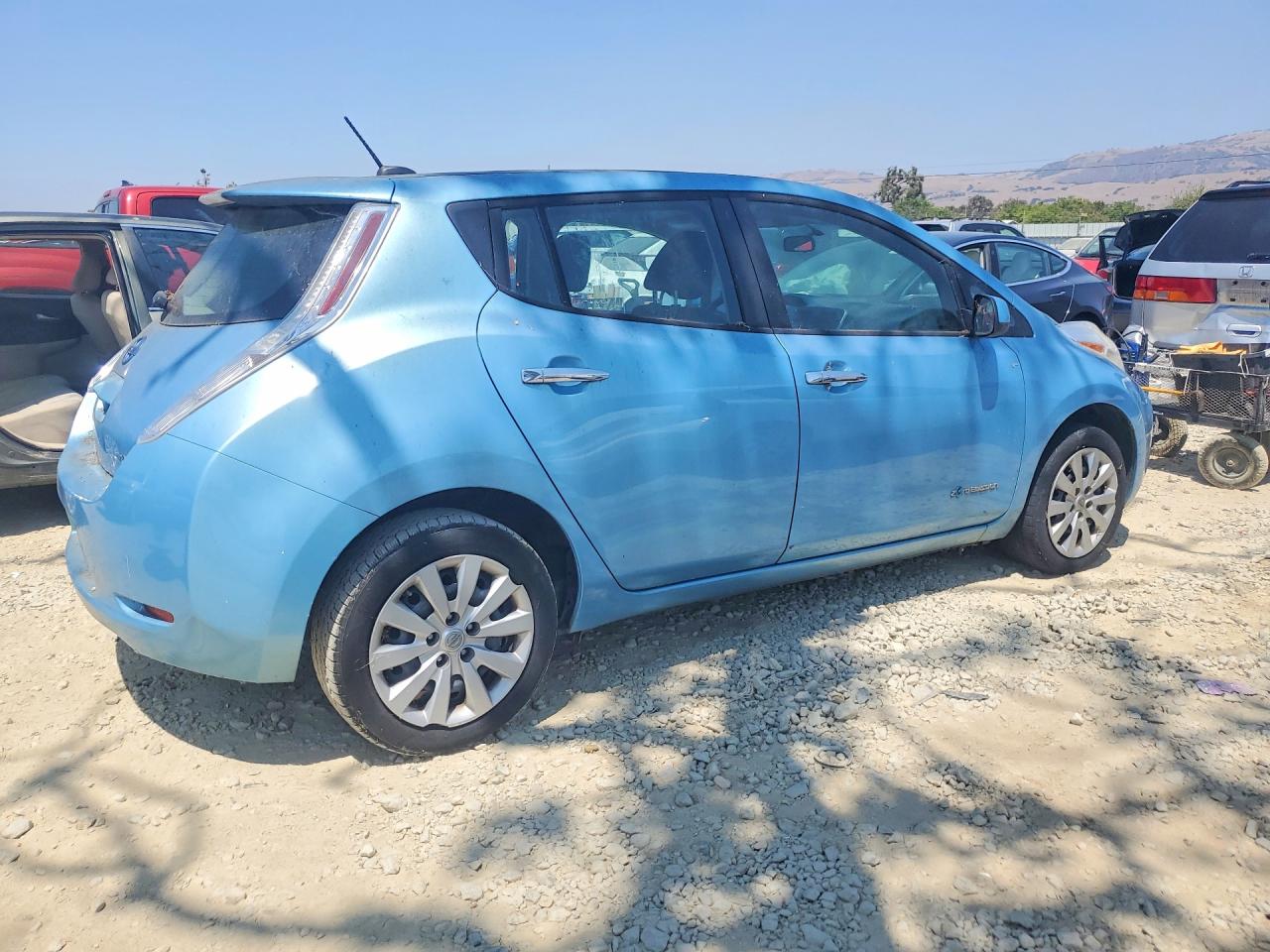2015 Nissan Leaf S Синий vin: 1N4AZ0CP6FC320410