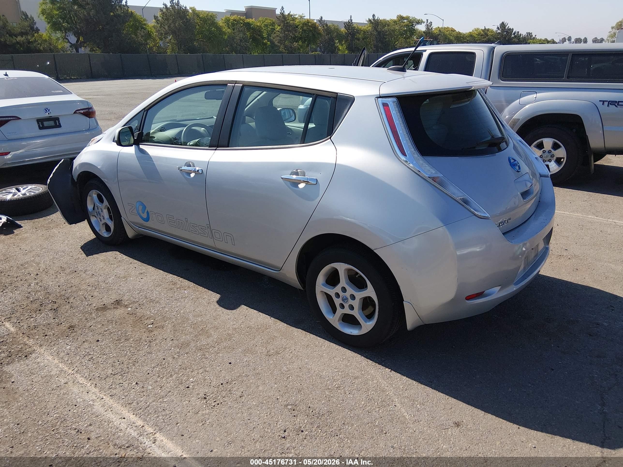 2013 Nissan Leaf Sv Silver vin: 1N4AZ0CP7DC404510