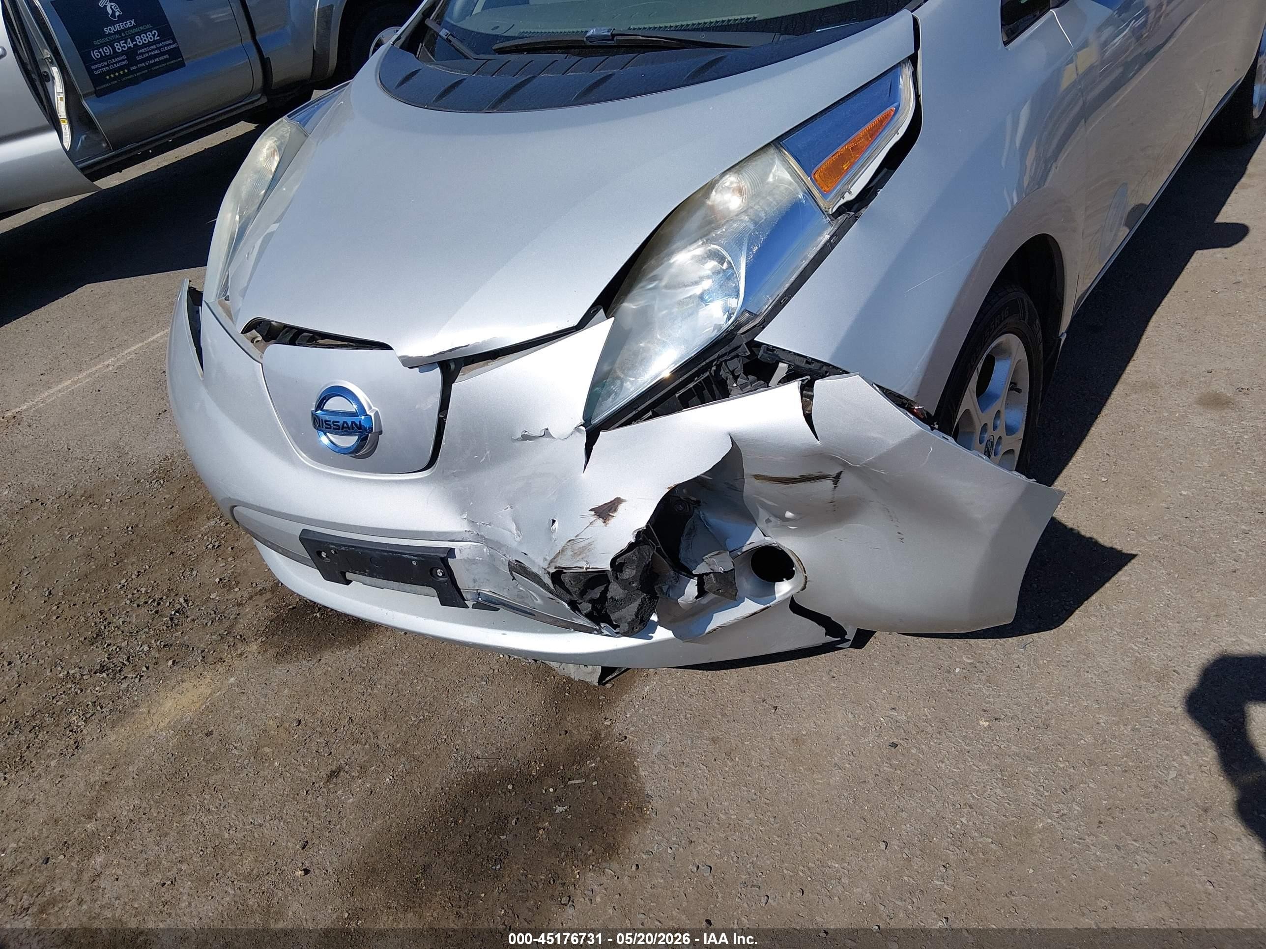 2013 Nissan Leaf Sv Silver vin: 1N4AZ0CP7DC404510