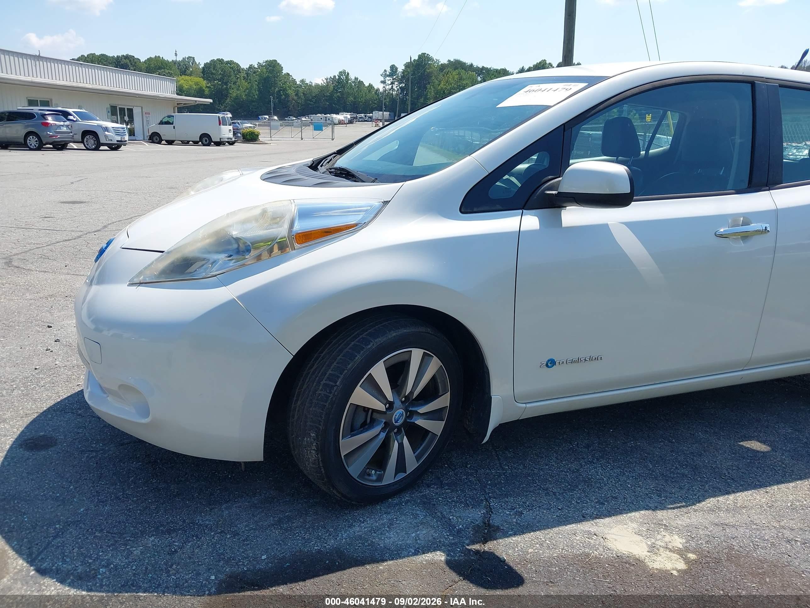 2013 Nissan Leaf Sl White vin: 1N4AZ0CP7DC405043