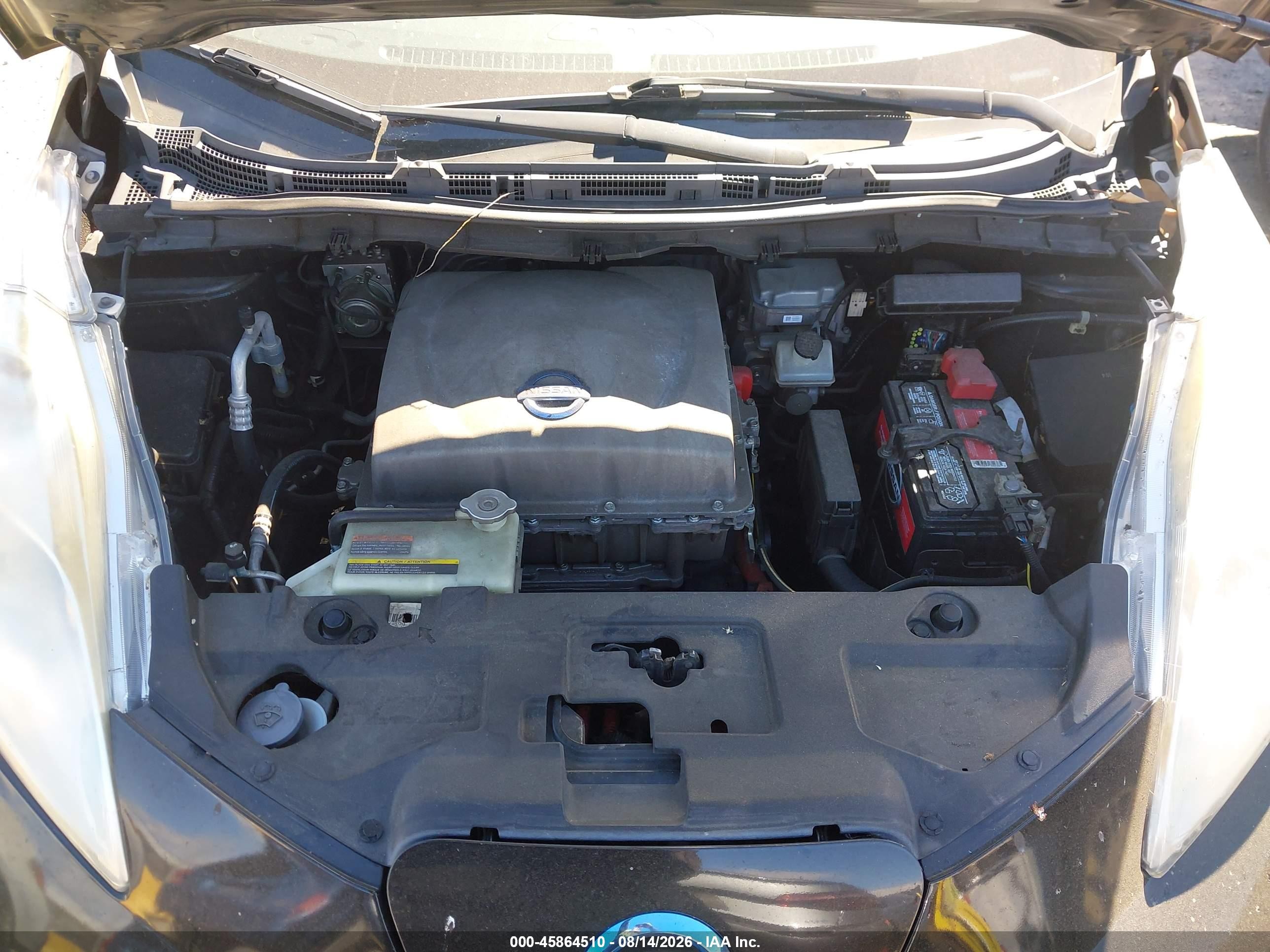 2013 Nissan Leaf S Black vin: 1N4AZ0CP7DC418536