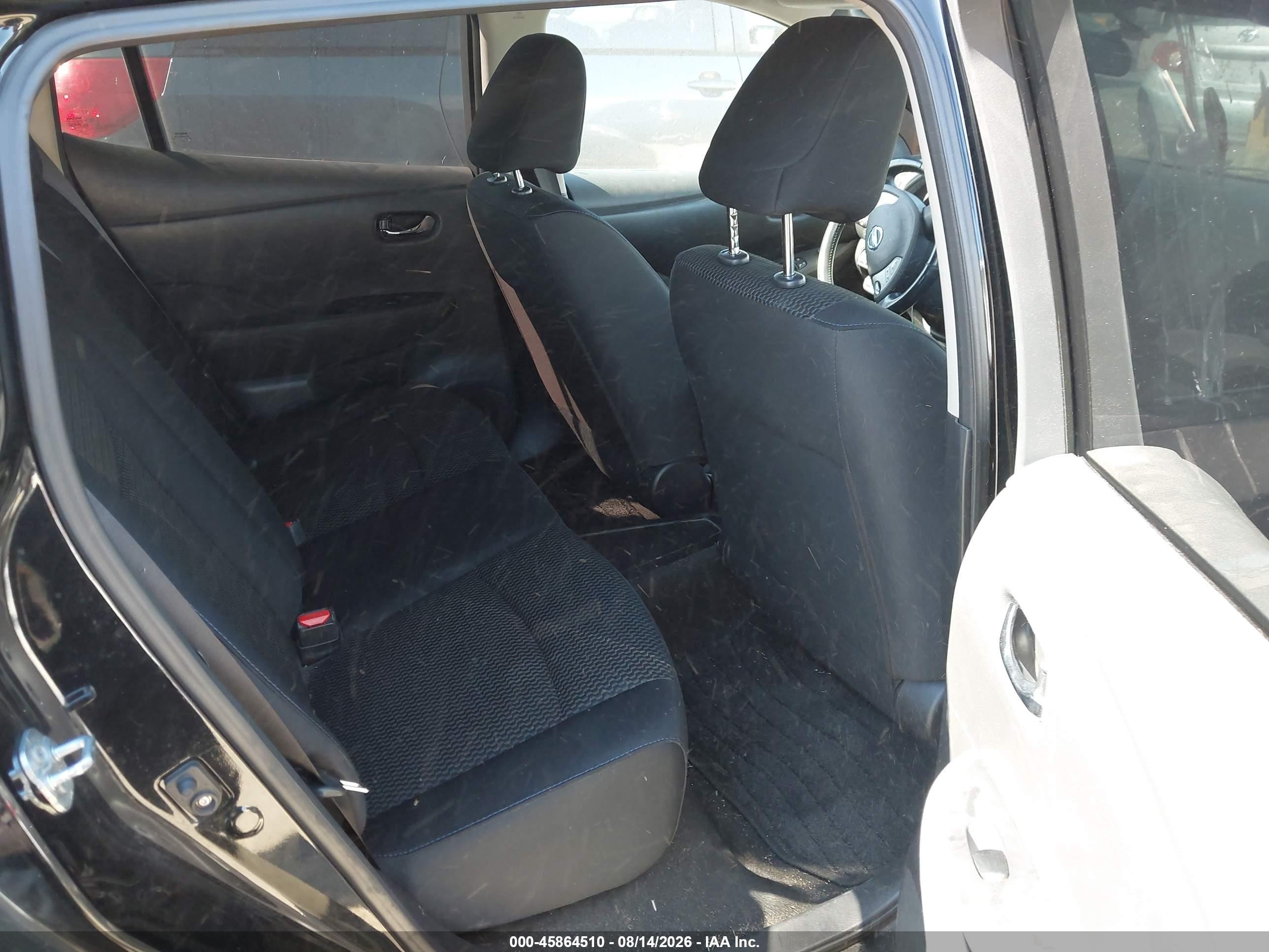 2013 Nissan Leaf S Black vin: 1N4AZ0CP7DC418536