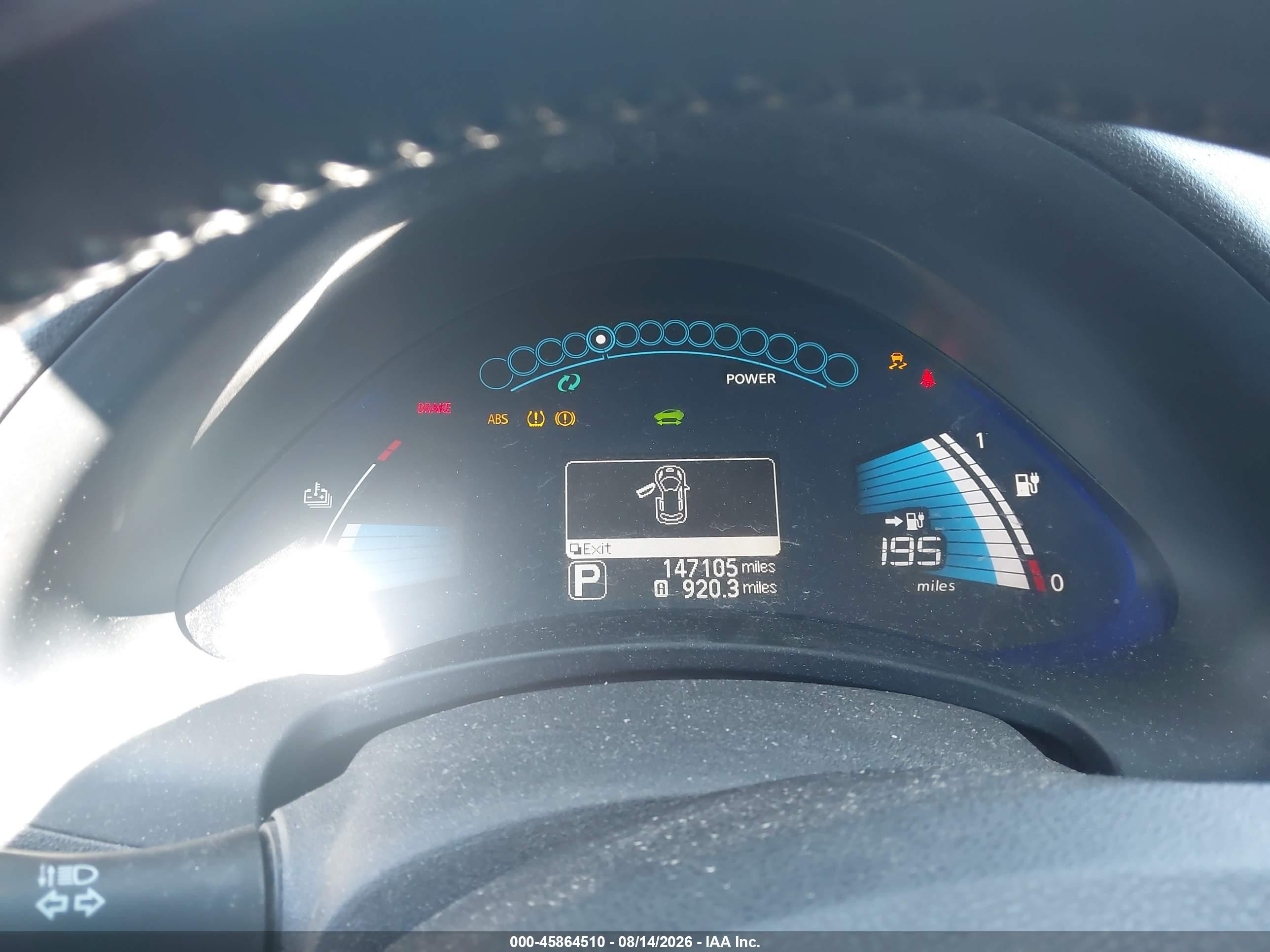 2013 Nissan Leaf S Black vin: 1N4AZ0CP7DC418536