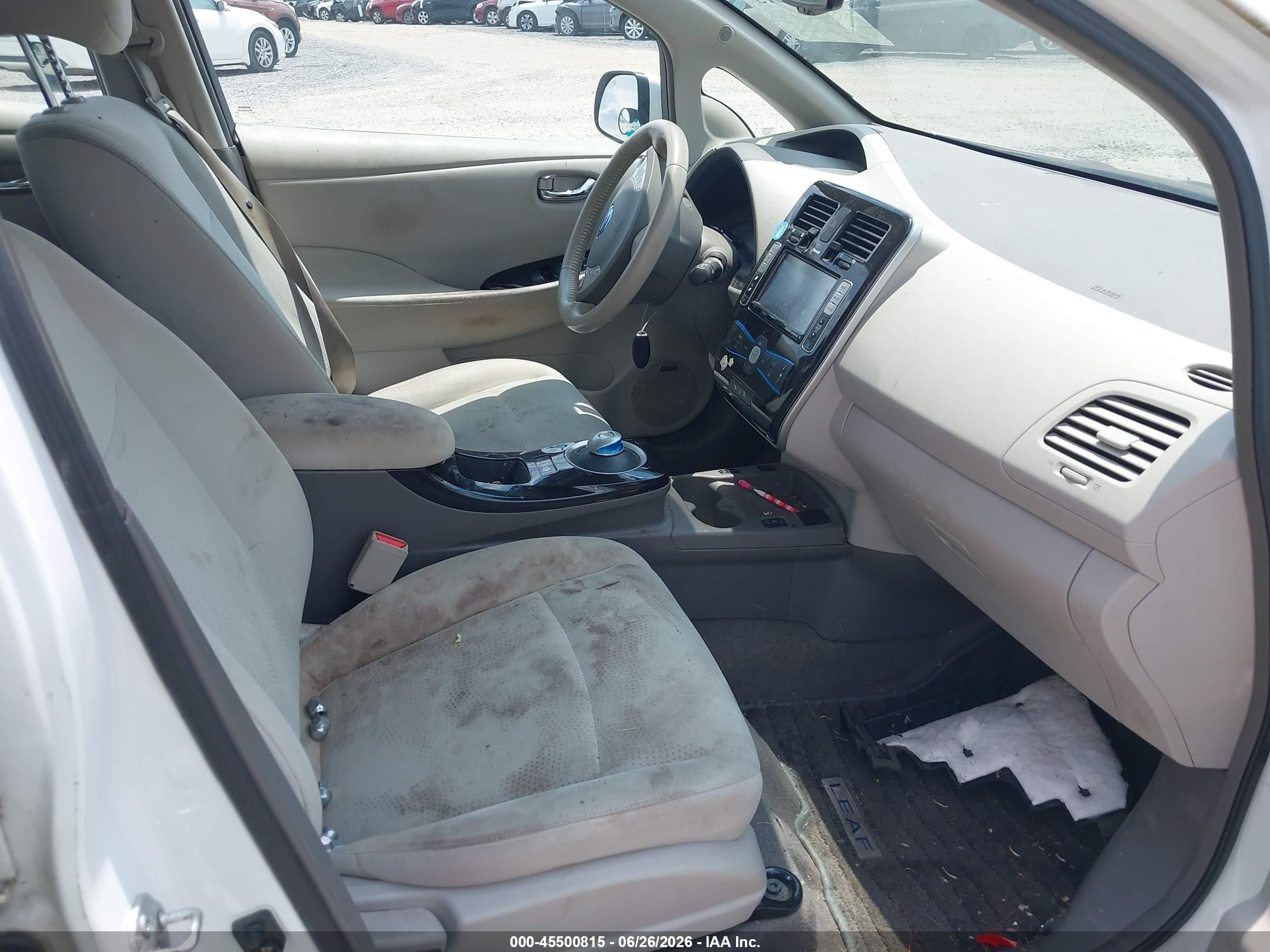 2013 Nissan Leaf Sv White vin: 1N4AZ0CP7DC418567