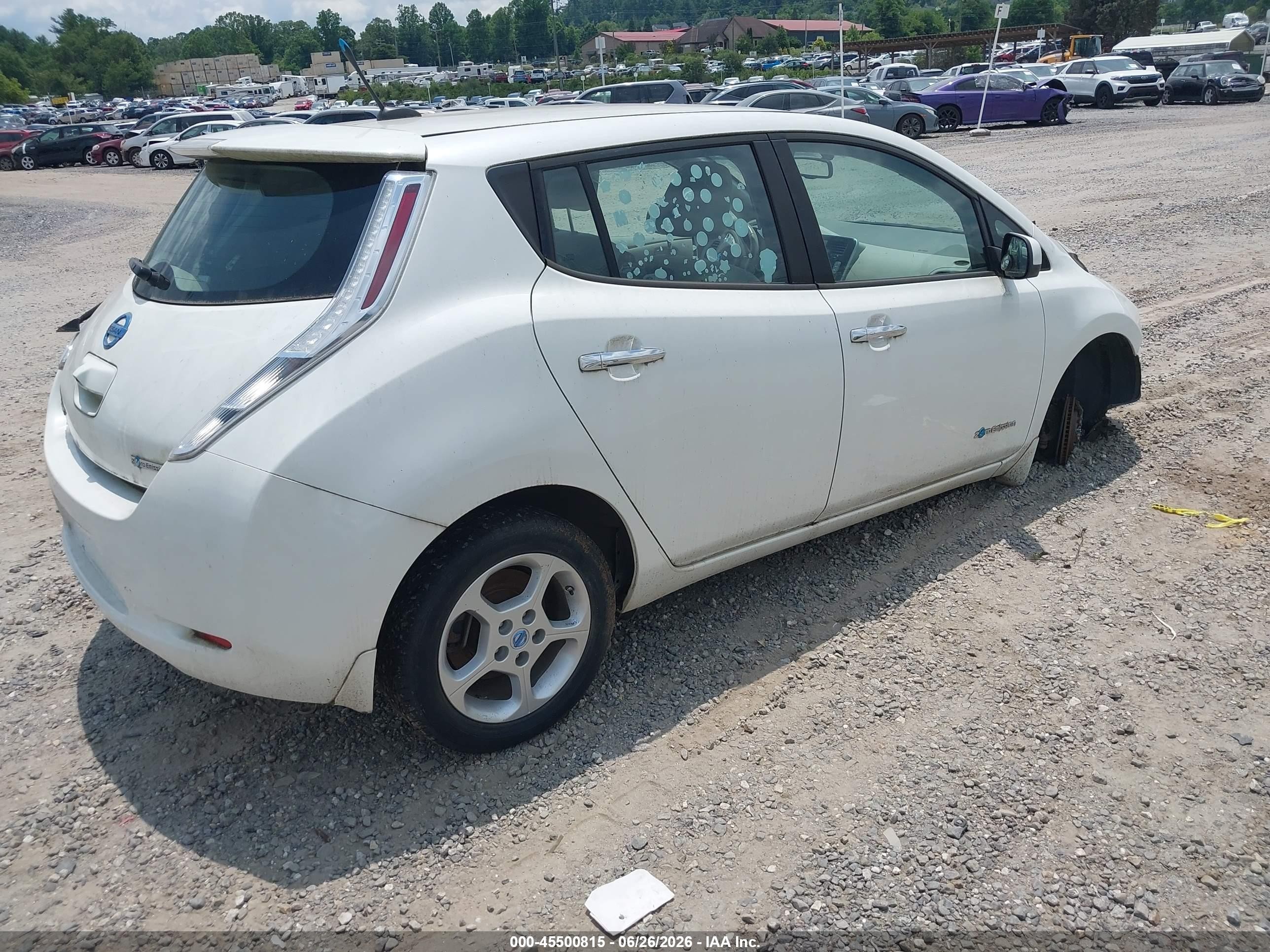 2013 Nissan Leaf Sv White vin: 1N4AZ0CP7DC418567