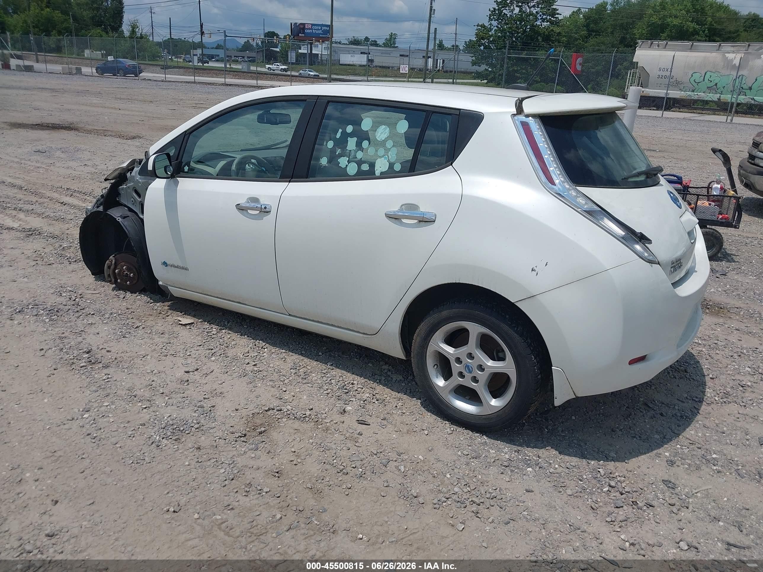 2013 Nissan Leaf Sv White vin: 1N4AZ0CP7DC418567