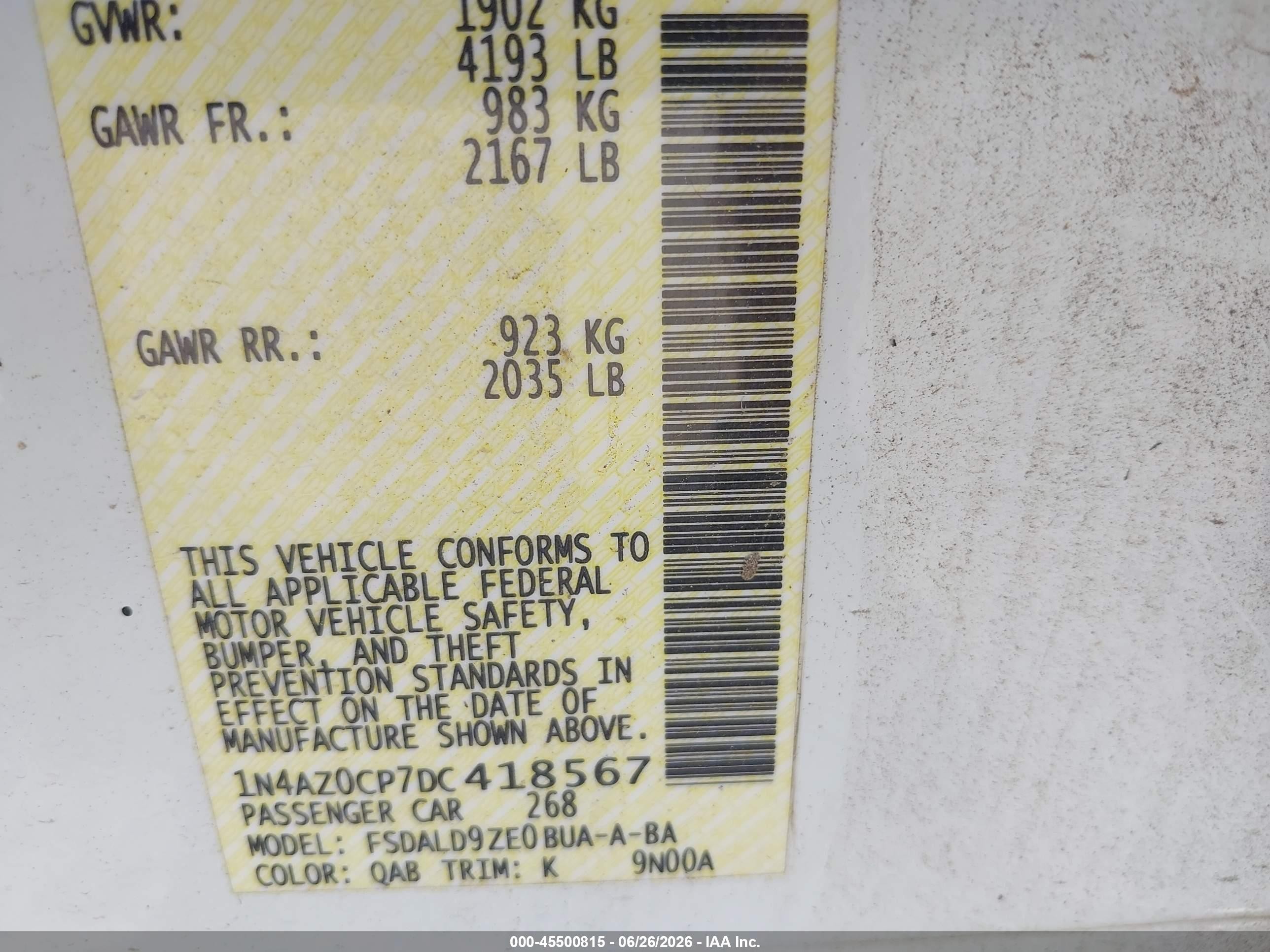 2013 Nissan Leaf Sv White vin: 1N4AZ0CP7DC418567