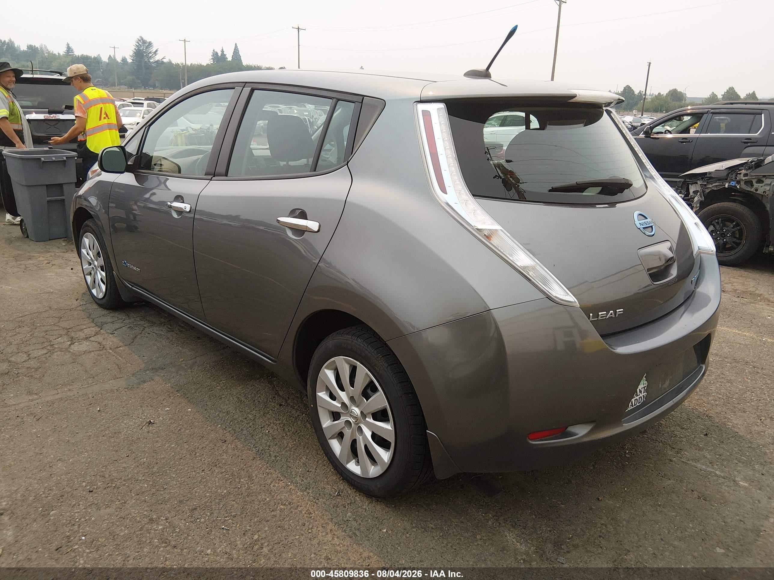 2014 Nissan Leaf S/sv/sl Серый vin: 1N4AZ0CP7EC335948